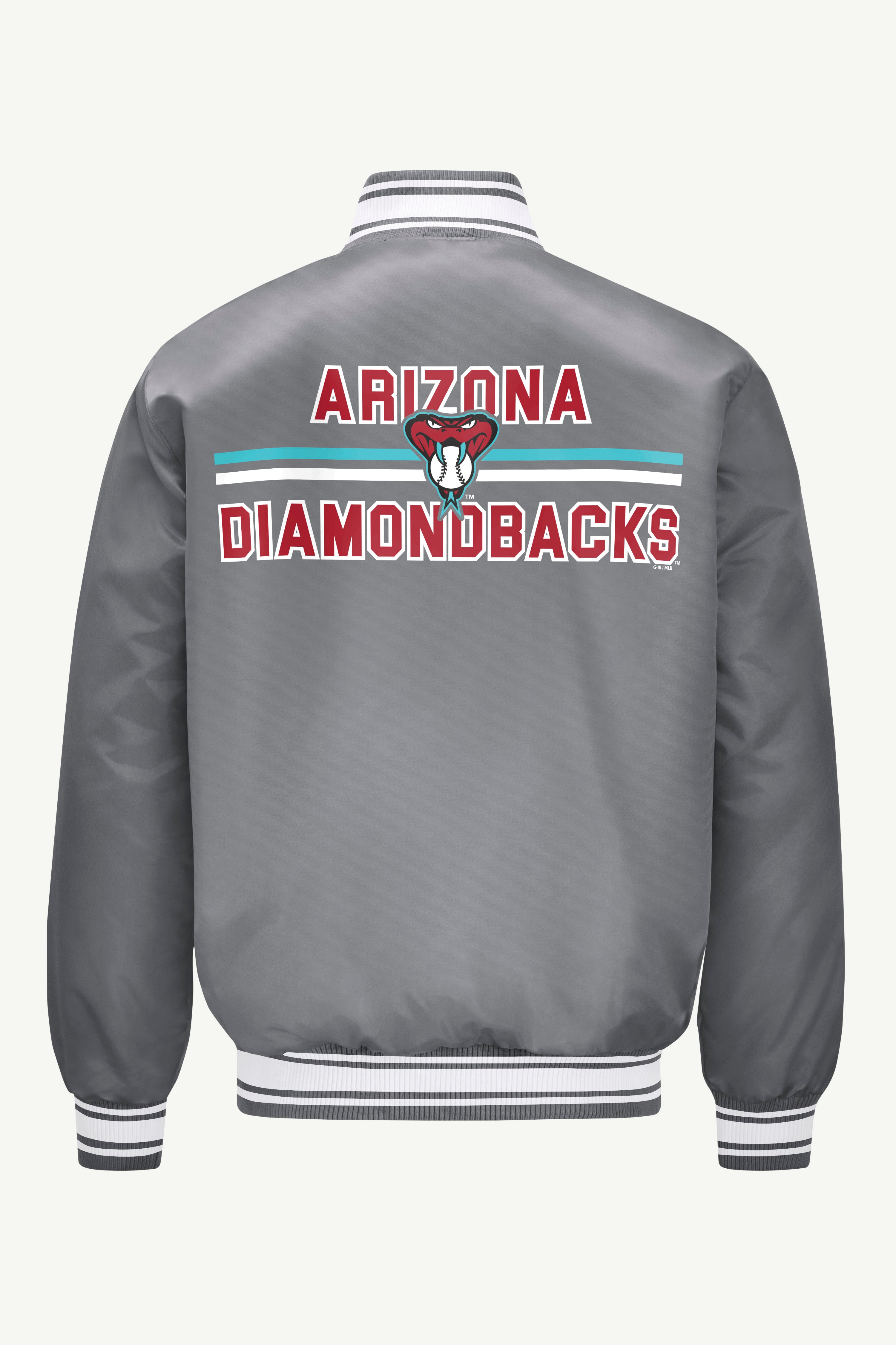 MENS ARIZONA DIAMONDBACKS SATIN VARISTY JACKET View 3 MENS ARIZONA DIAMONDBACKS SATIN VARISTY JACKET View 3