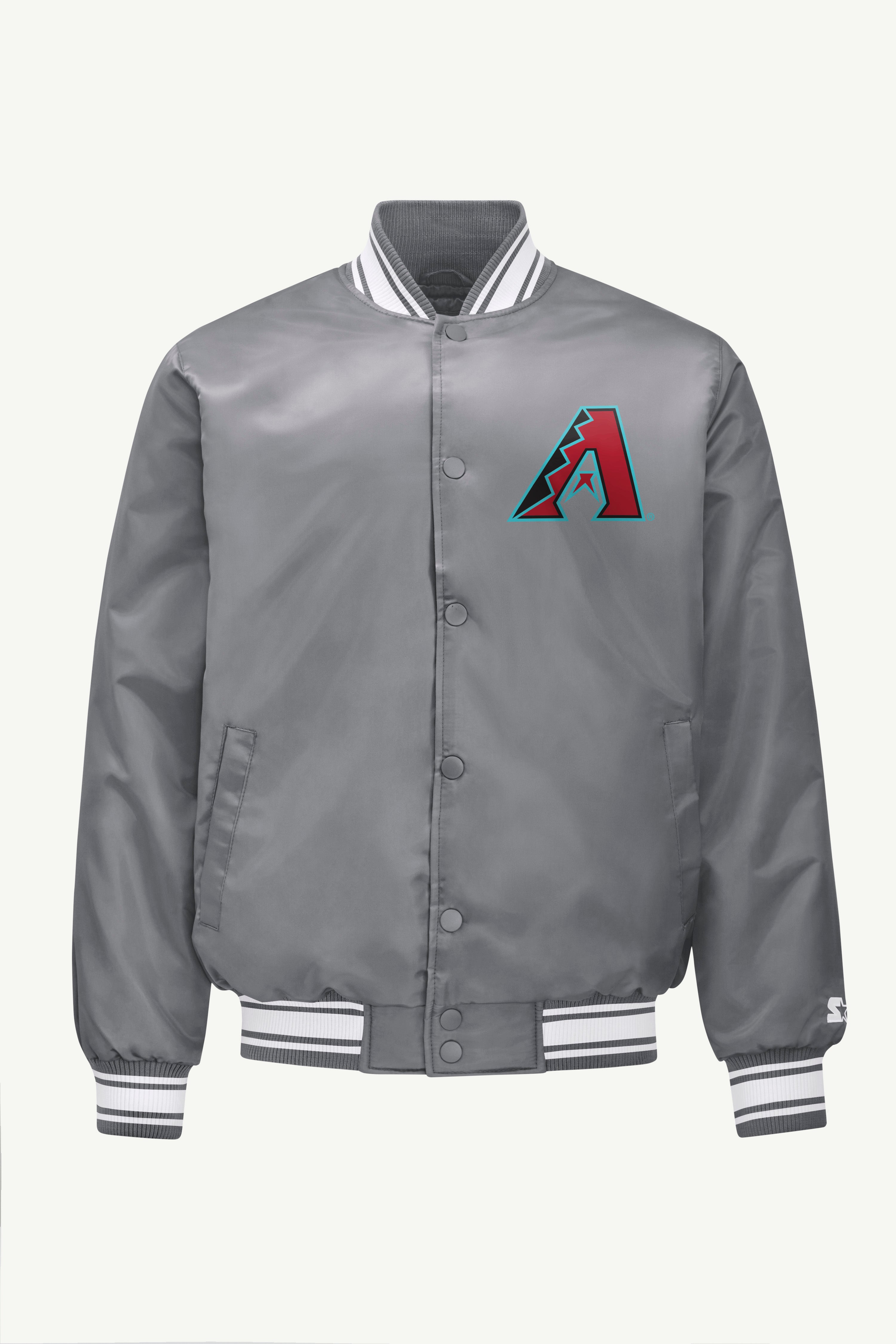 MENS ARIZONA DIAMONDBACKS SATIN VARISTY JACKET View 4 MENS ARIZONA DIAMONDBACKS SATIN VARISTY JACKET View 4