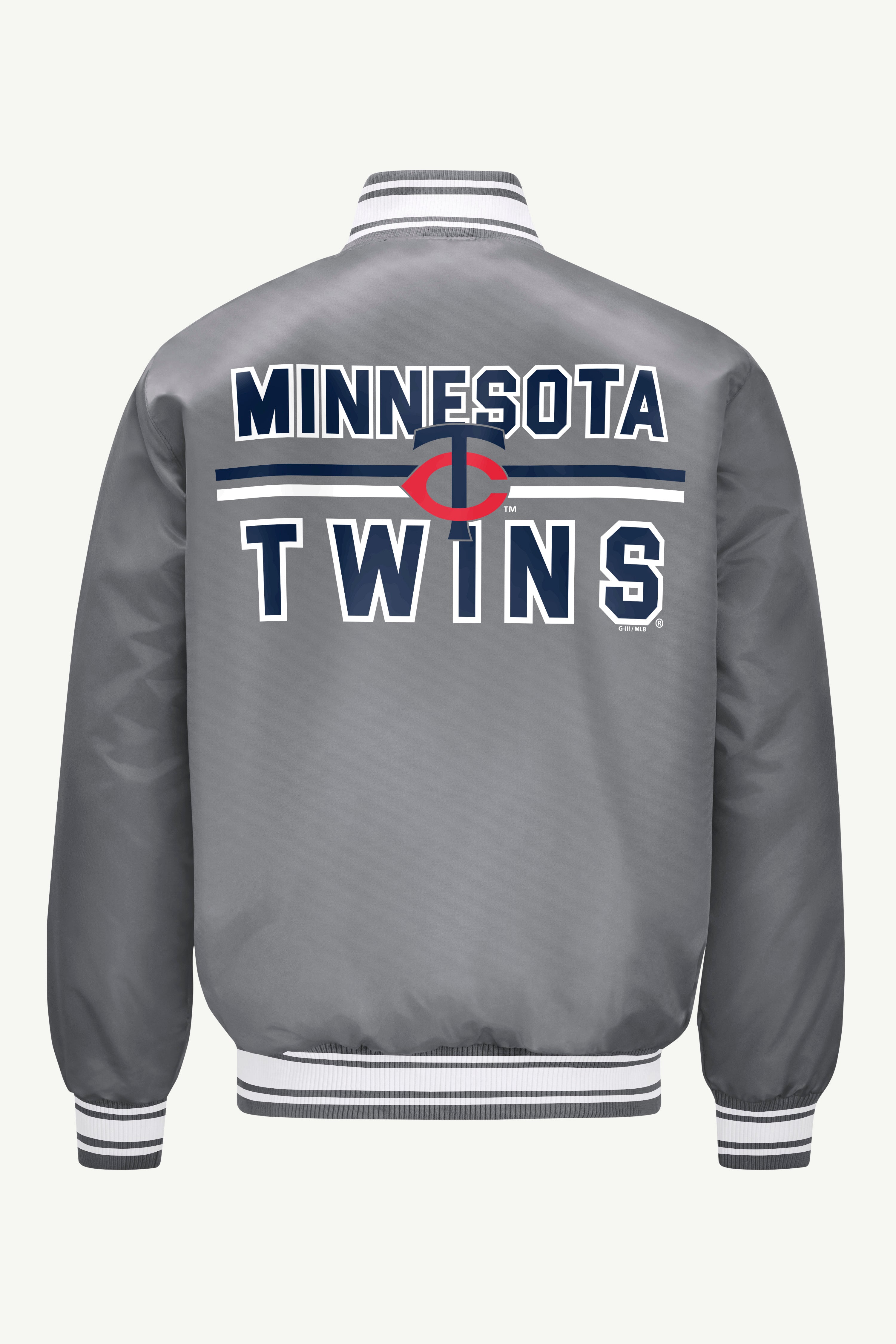 MENS MINNESOTA TWINS SATIN VARISTY JACKET View 3 MENS MINNESOTA TWINS SATIN VARISTY JACKET View 3