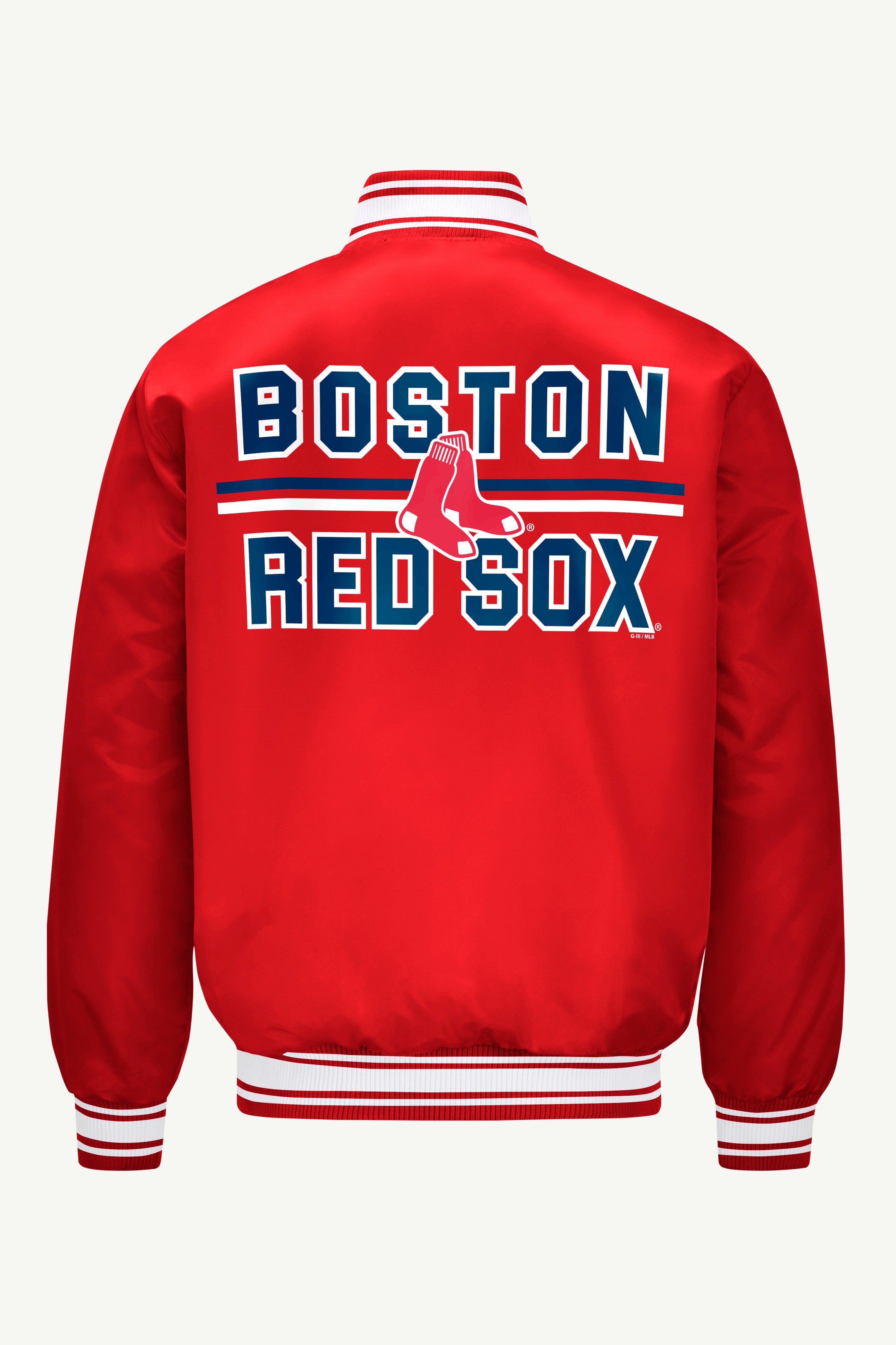 MENS BOSTON RED SOX SATIN VARISTY JACKET View 3 | Boston Red Sox MENS BOSTON RED SOX SATIN VARISTY JACKET View 3 | Boston Red Sox