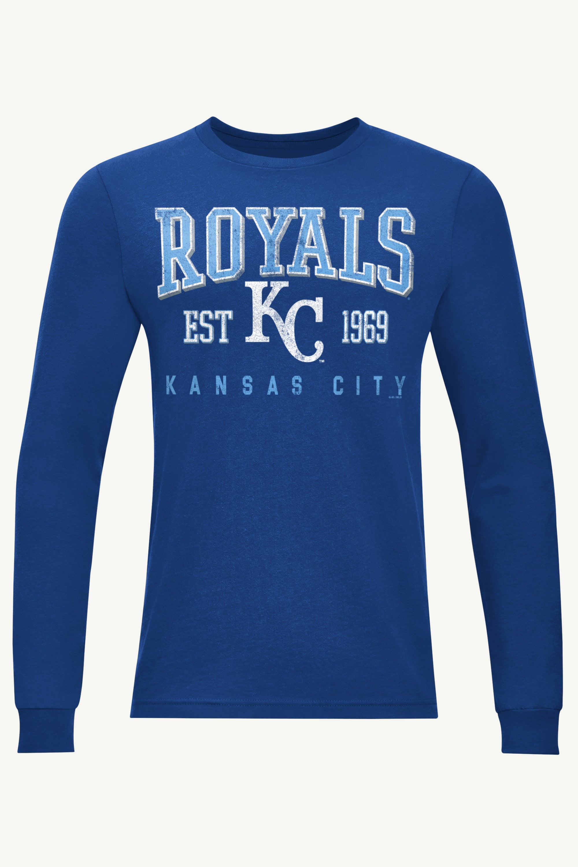 MENS KANSAS CITY ROYALS RETRO LONG SLEEVE T SHIRT View 1 | Kansas City Royals MENS KANSAS CITY ROYALS RETRO LONG SLEEVE T SHIRT View 1 | Kansas City Royals