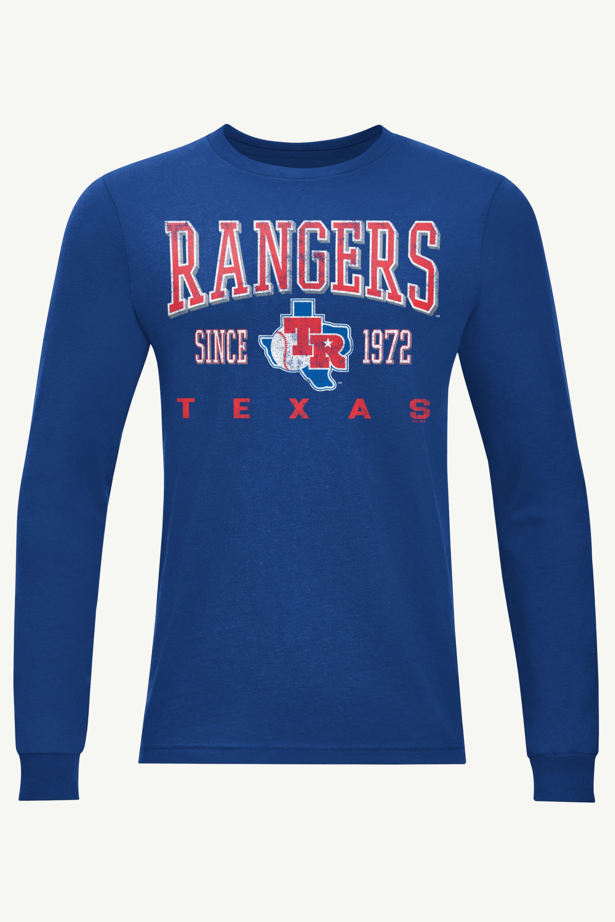 MENS TEXAS RANGERS RETRO LONG SLEEVE T SHIRT View 1 | Texas Rangers MENS TEXAS RANGERS RETRO LONG SLEEVE T SHIRT View 1 | Texas Rangers