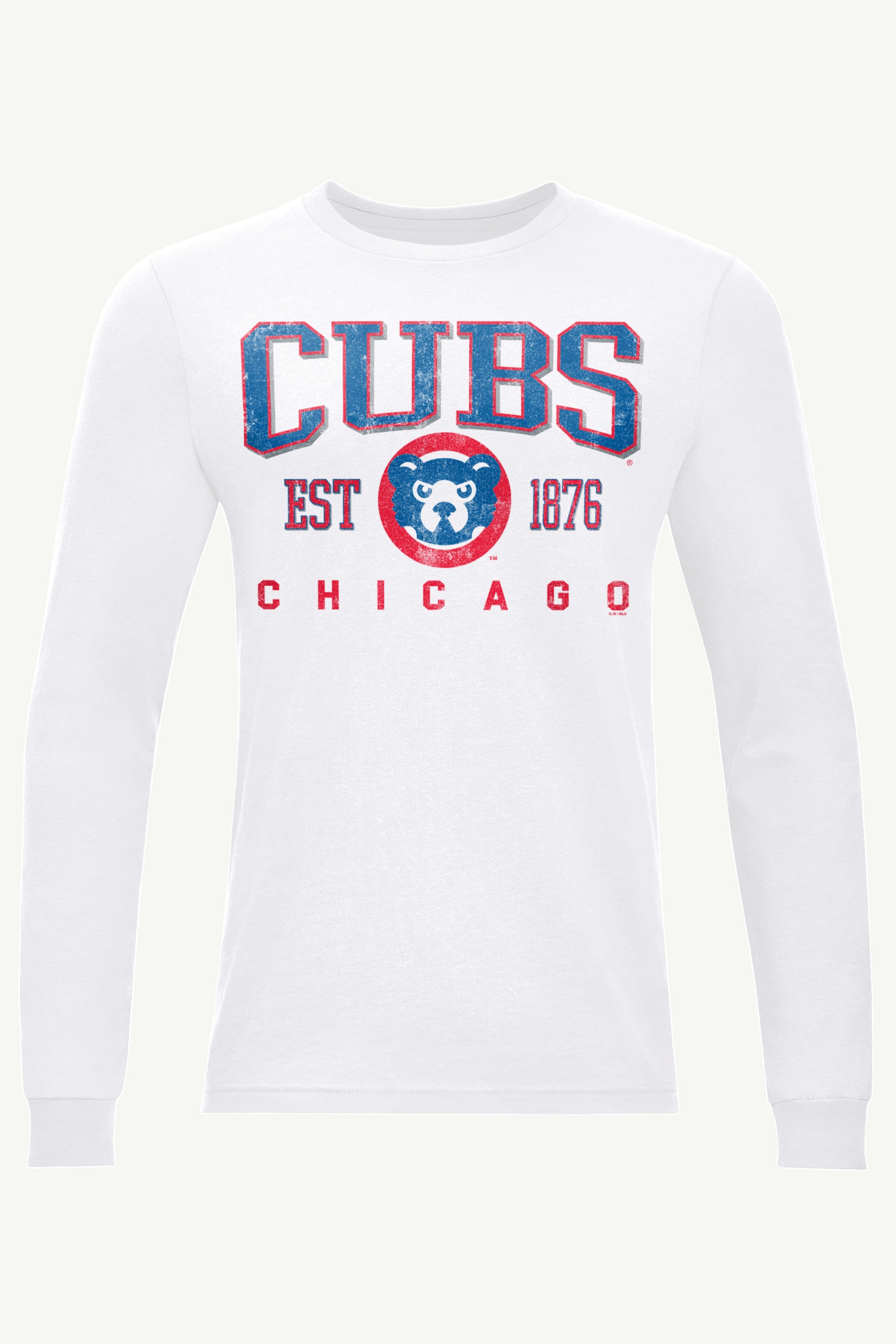 MENS CHICAGO CUBS RETRO LONG SLEEVE T SHIRT View 1 | MLB MENS CHICAGO CUBS RETRO LONG SLEEVE T SHIRT View 1 | MLB