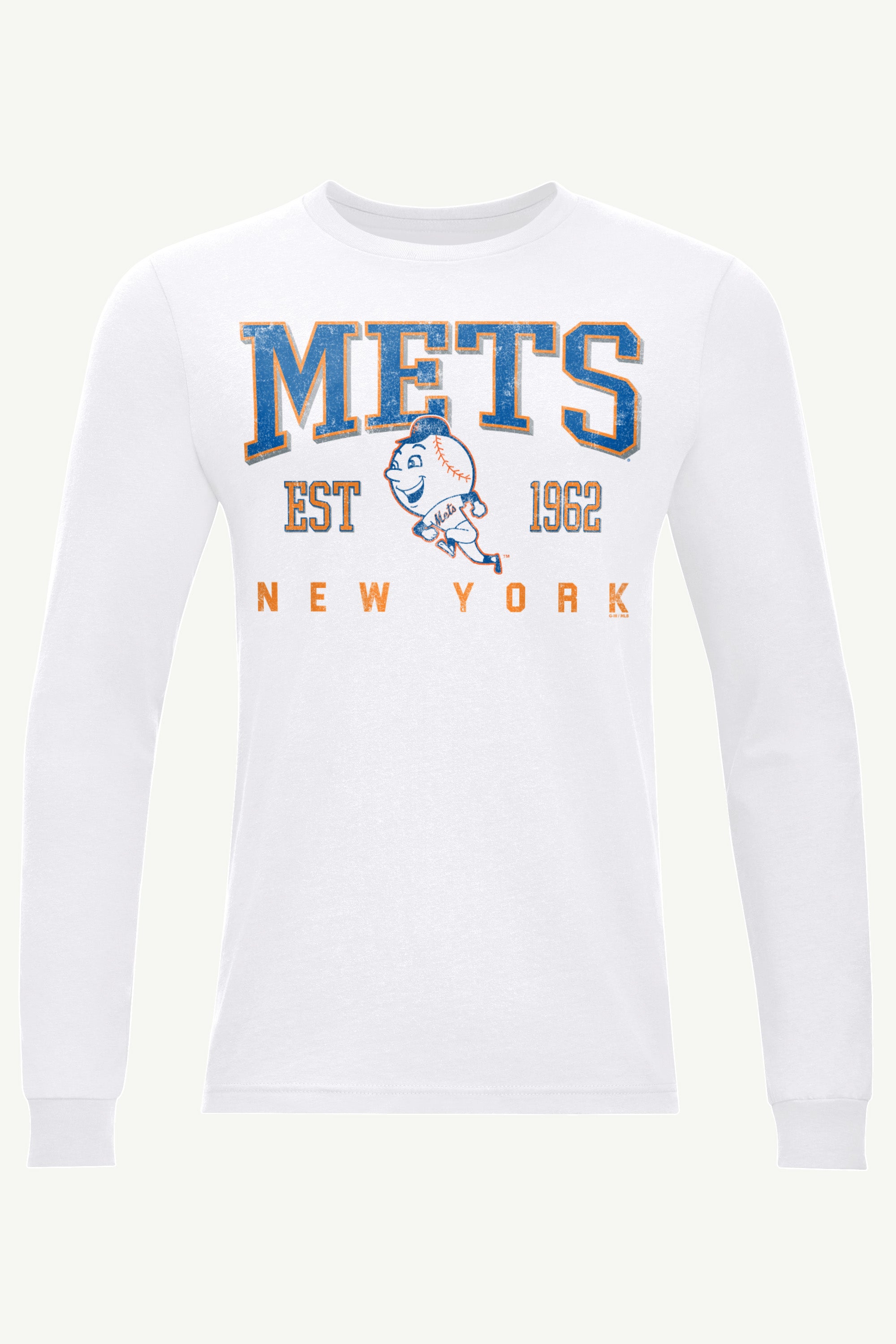 MENS NEW YORK METS RETRO LONG SLEEVE T SHIRT View 1 | New York Mets MENS NEW YORK METS RETRO LONG SLEEVE T SHIRT View 1 | New York Mets