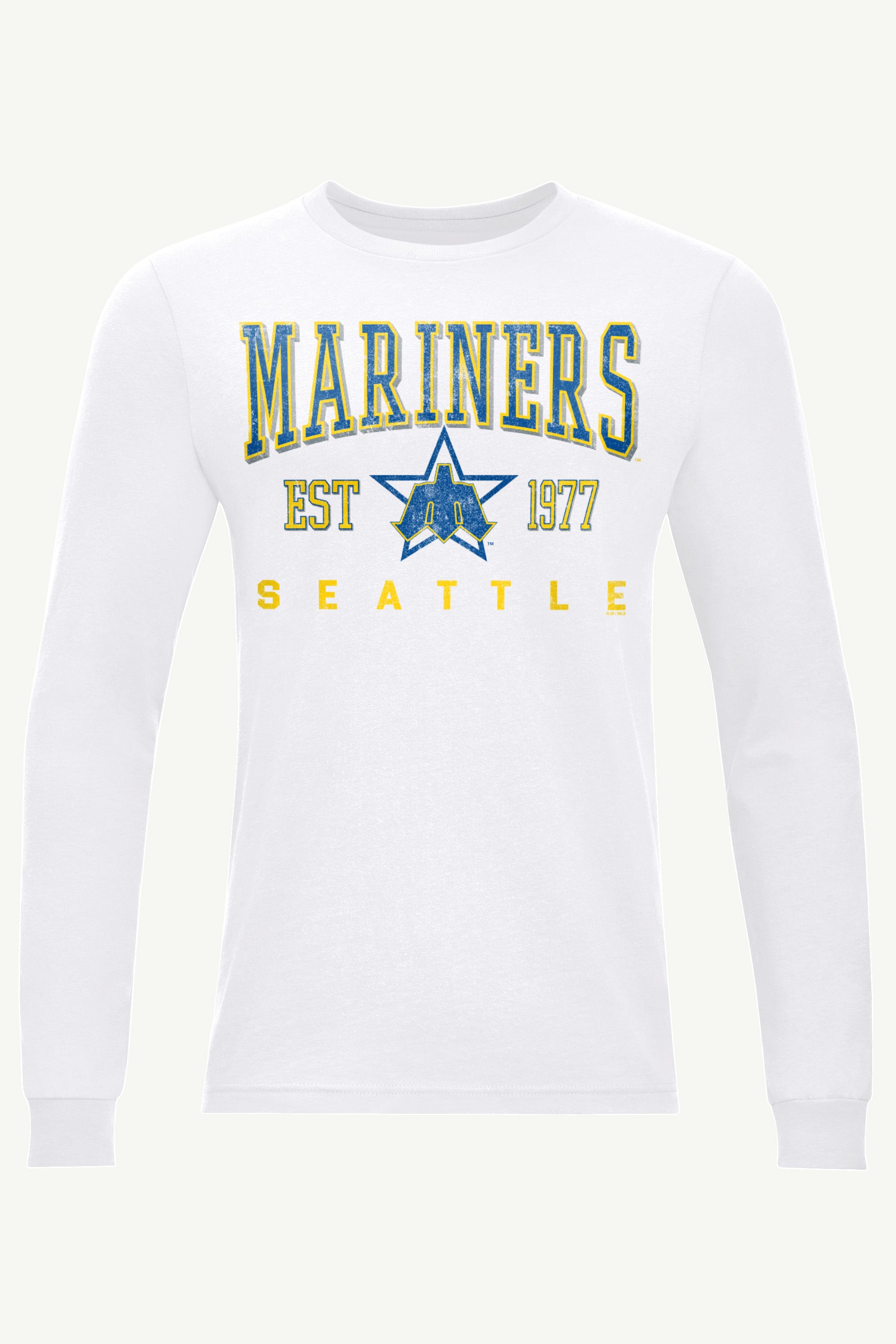 MENS SEATTLE MARINERS RETRO LONG SLEEVE T SHIRT View 1 | Seattle Mariners MENS SEATTLE MARINERS RETRO LONG SLEEVE T SHIRT View 1 | Seattle Mariners