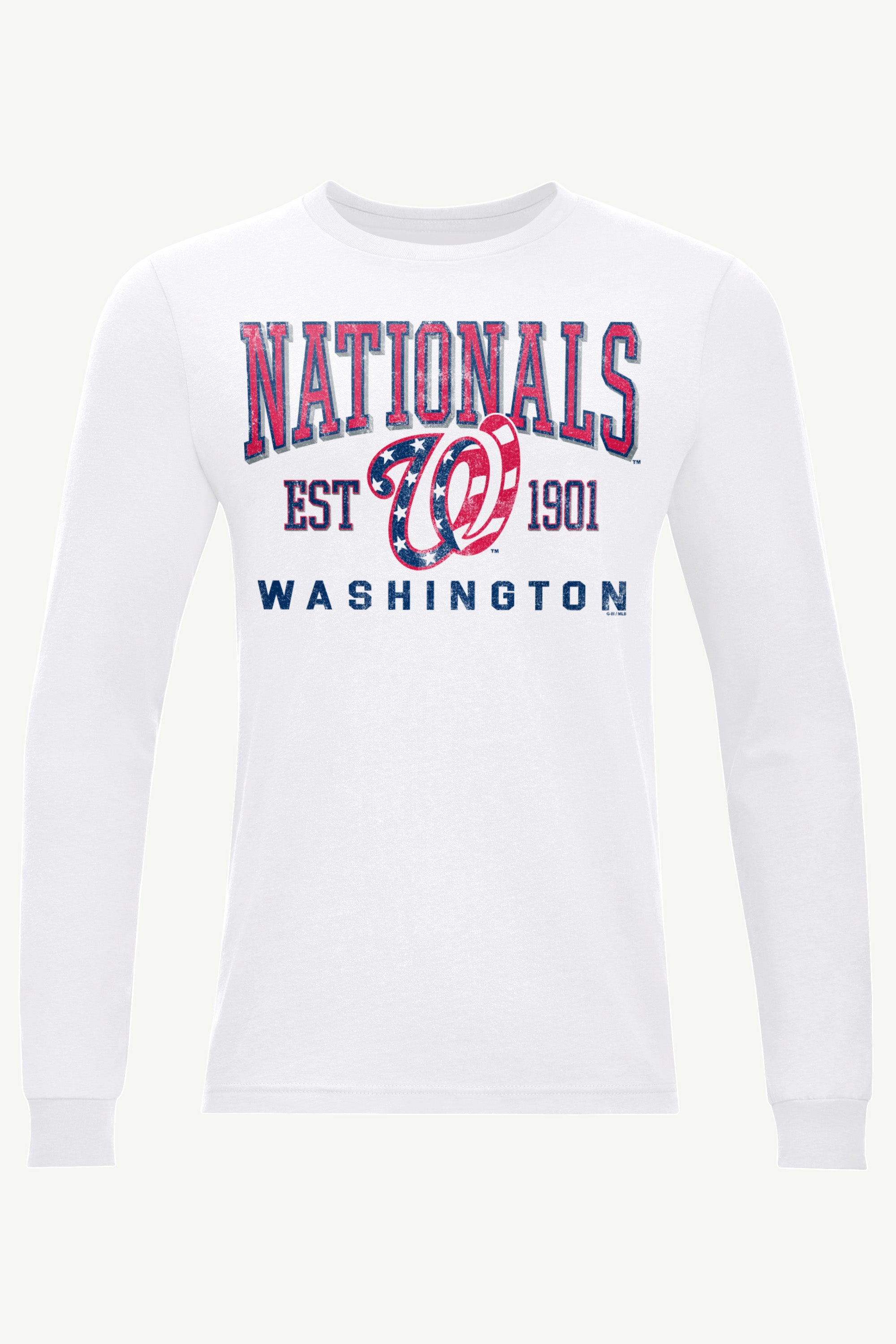 MENS WASHINGTON NATIONALS RETRO LONG SLEEVE T SHIRT View 1 | Washington Nationals MENS WASHINGTON NATIONALS RETRO LONG SLEEVE T SHIRT View 1 | Washington Nationals