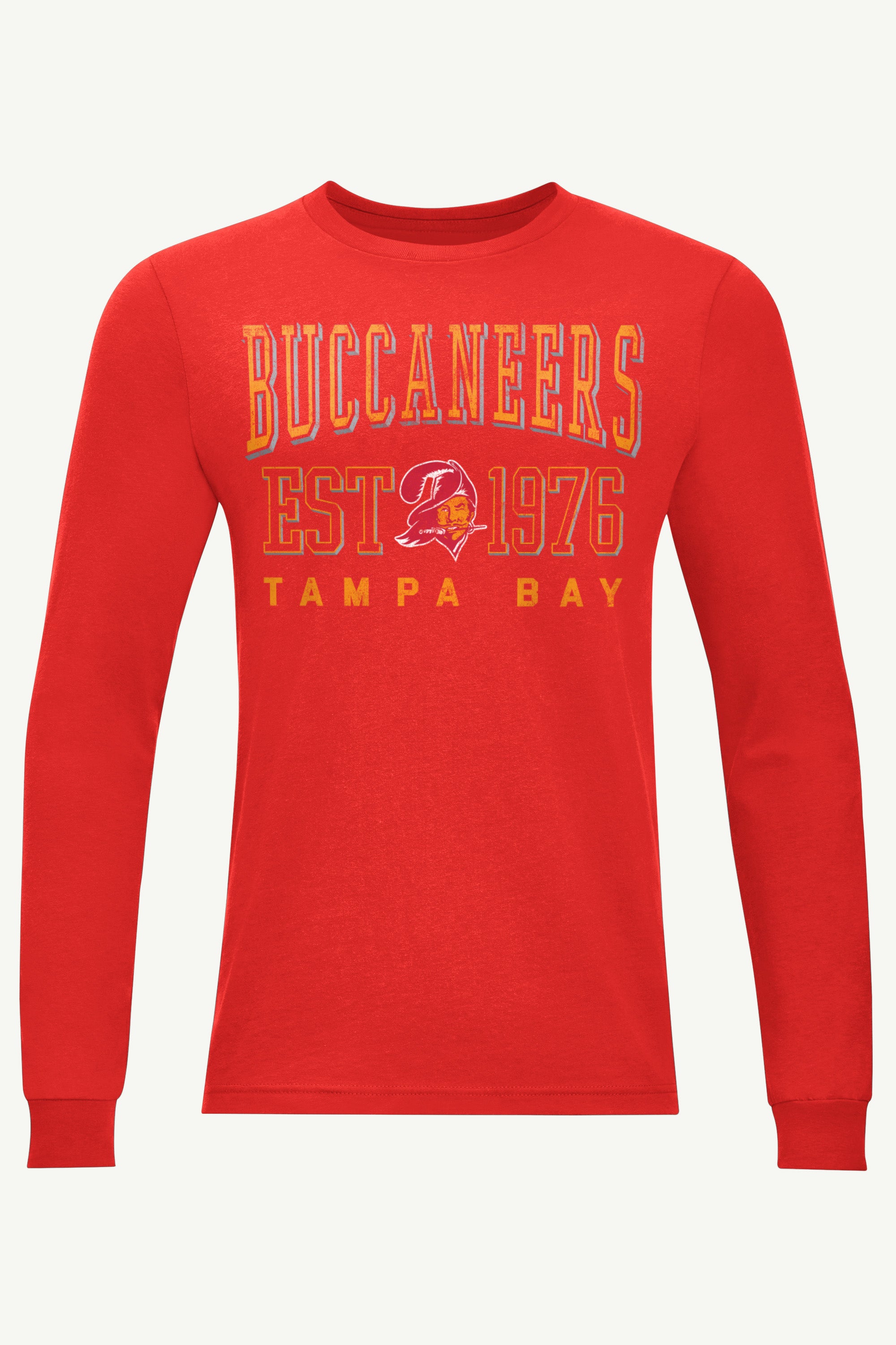 MENS TAMPA BAY BUCCANEERS RETRO LONG SLEEVE T SHIRT View 1 | Tampa Bay Buccaneers MENS TAMPA BAY BUCCANEERS RETRO LONG SLEEVE T SHIRT View 1 | Tampa Bay Buccaneers