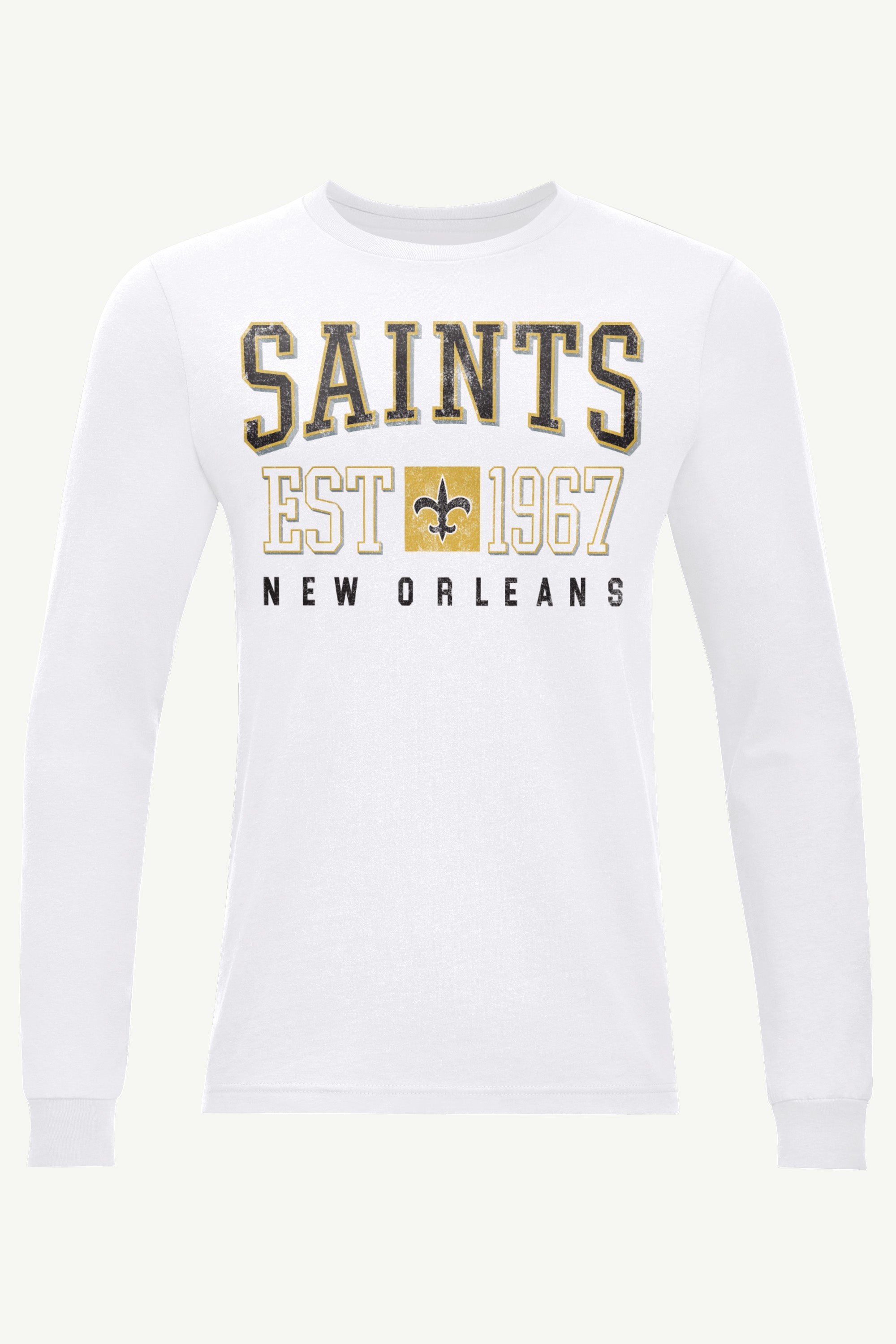 MENS NEW ORLEANS SAINTS RETRO LONG SLEEVE T SHIRT View 1 | NFL MENS NEW ORLEANS SAINTS RETRO LONG SLEEVE T SHIRT View 1 | NFL