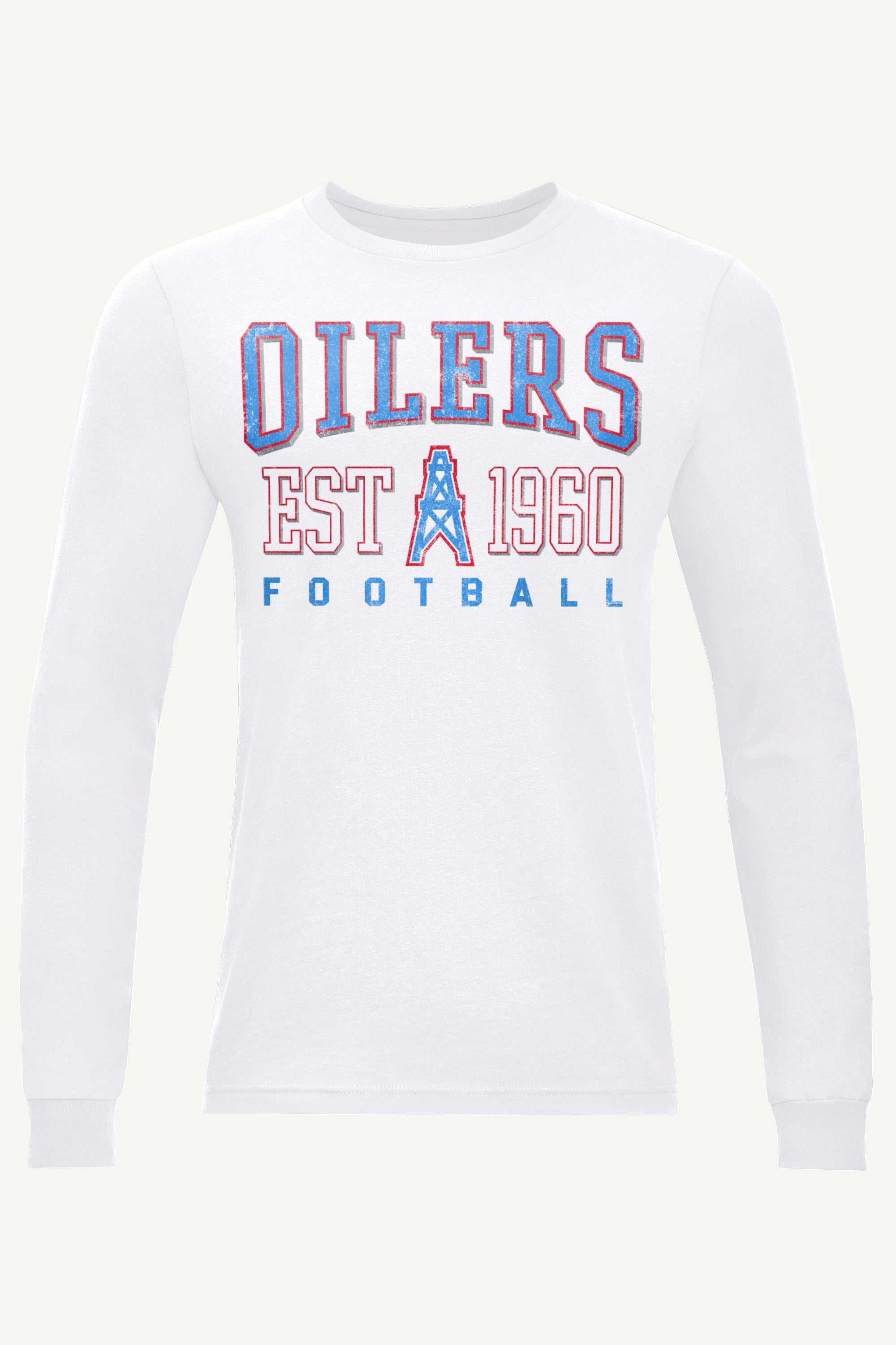 MENS HOUSTON OILERS RETRO LONG SLEEVE T SHIRT View 1 | Men's T-Shirts MENS HOUSTON OILERS RETRO LONG SLEEVE T SHIRT View 1 | Men's T-Shirts