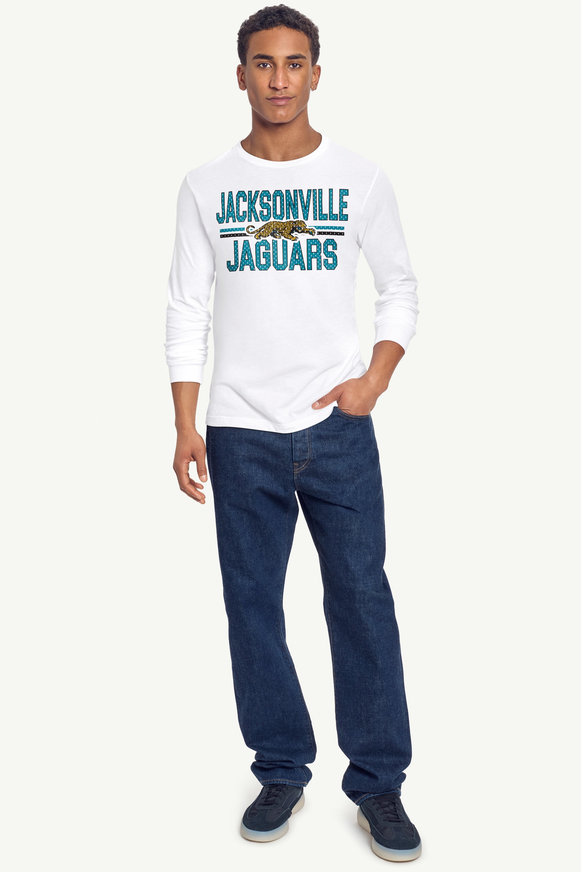 MENS JACKSONVILLE JAGUARS MESH LOOK RETRO LONG SLEEVE T SHIRT View 3 | Jacksonville Jaguars MENS JACKSONVILLE JAGUARS MESH LOOK RETRO LONG SLEEVE T SHIRT View 3 | Jacksonville Jaguars