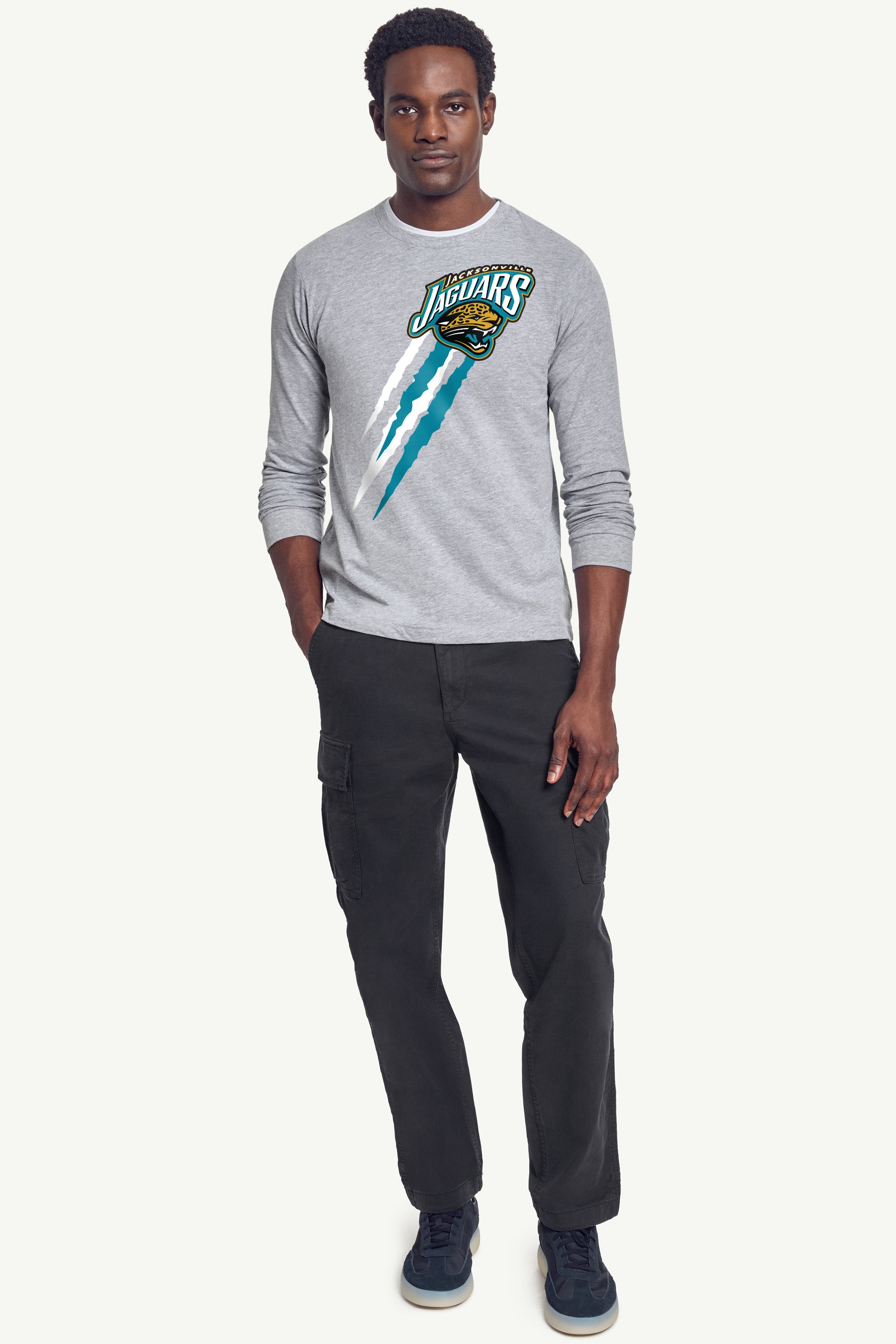 MENS JACKSONVILLE JAGUARS COLOR SCRATCH RETRO LONG SLEEVE T SHIRT View 3 | Jacksonville Jaguars MENS JACKSONVILLE JAGUARS COLOR SCRATCH RETRO LONG SLEEVE T SHIRT View 3 | Jacksonville Jaguars