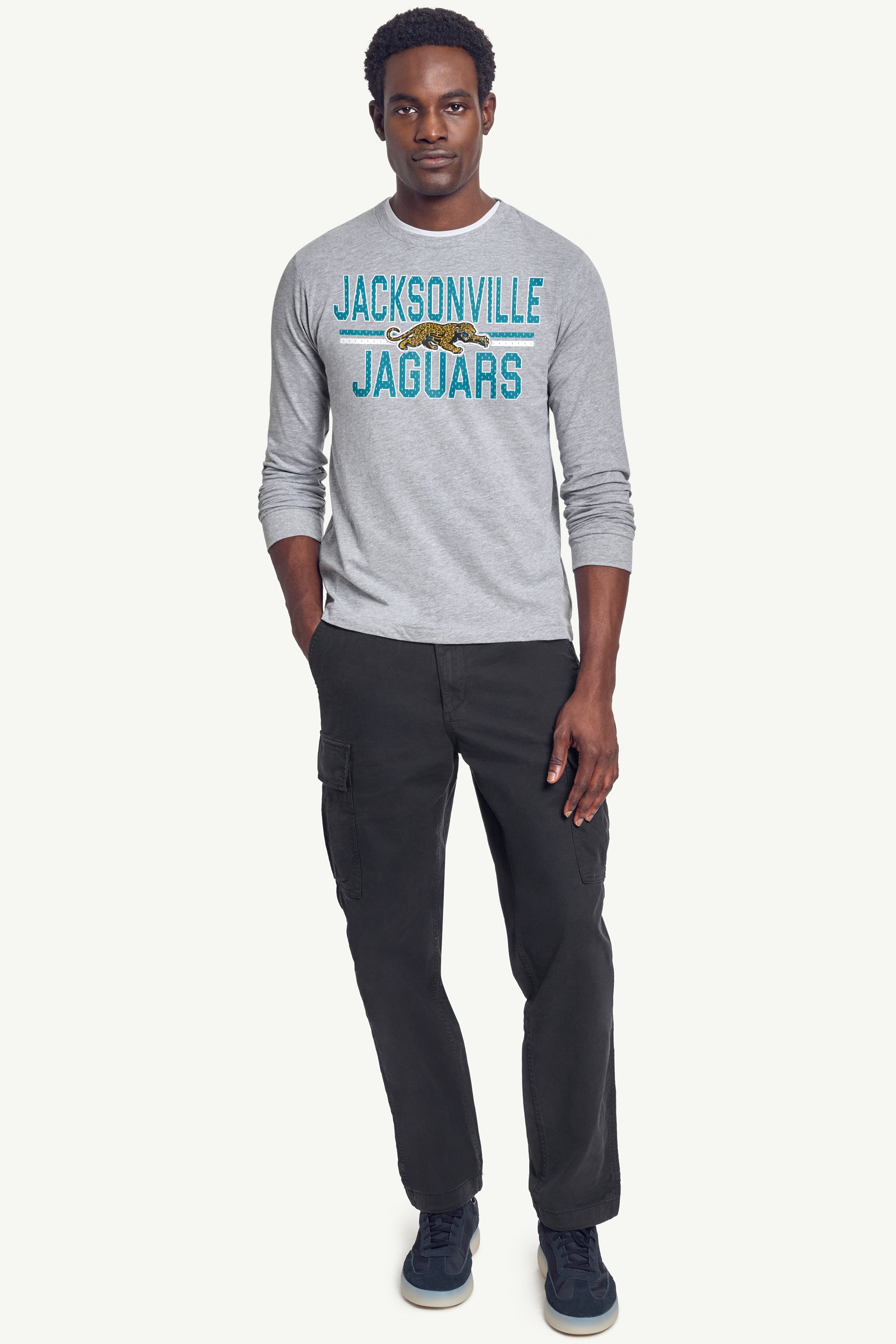 MENS JACKSONVILLE JAGUARS MESH LOOK RETRO LONG SLEEVE T SHIRT View 2 | Men's T-Shirts MENS JACKSONVILLE JAGUARS MESH LOOK RETRO LONG SLEEVE T SHIRT View 2 | Men's T-Shirts