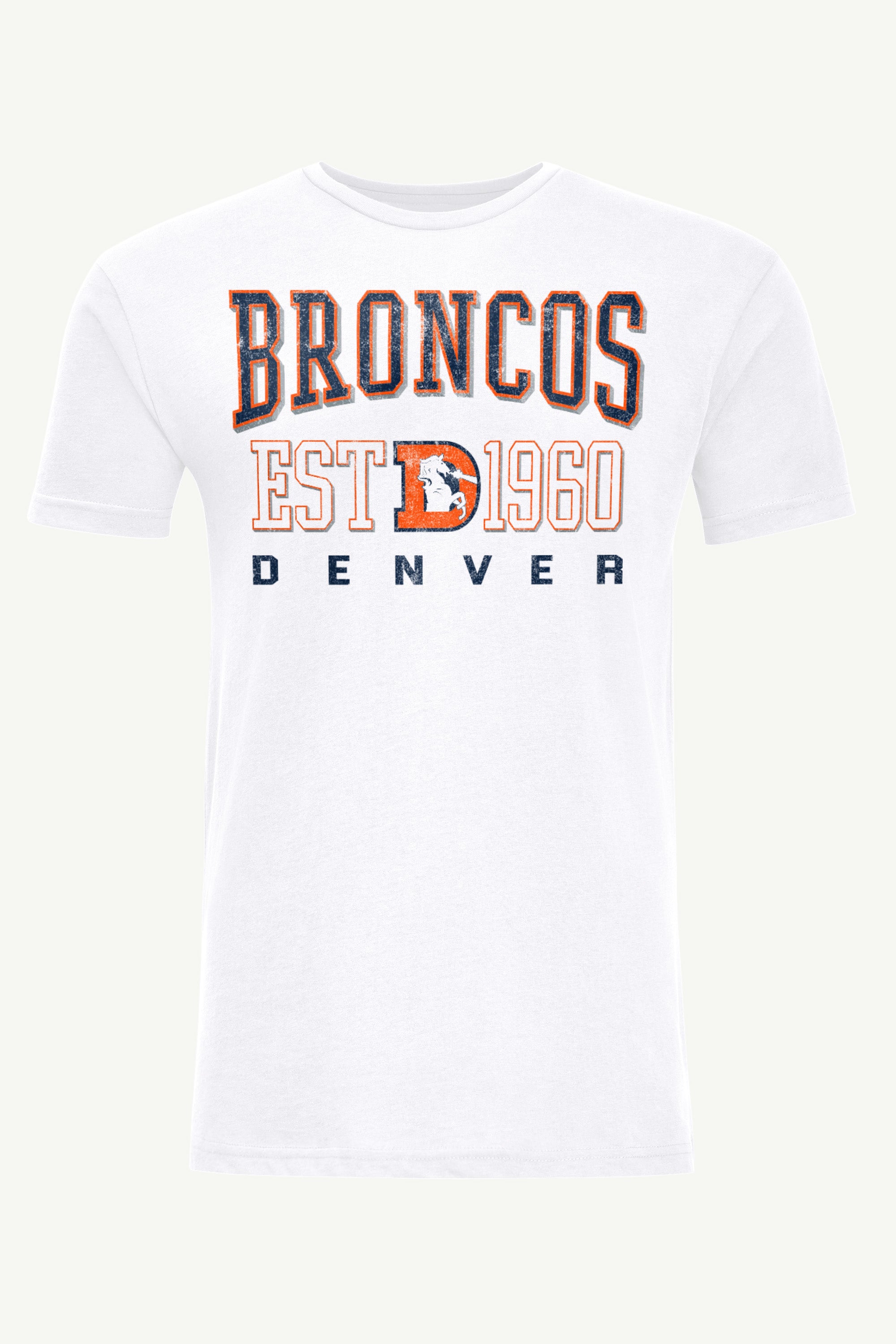 MENS DENVER BRONCOS RETRO T SHIRT View 1 MENS DENVER BRONCOS RETRO T SHIRT View 1