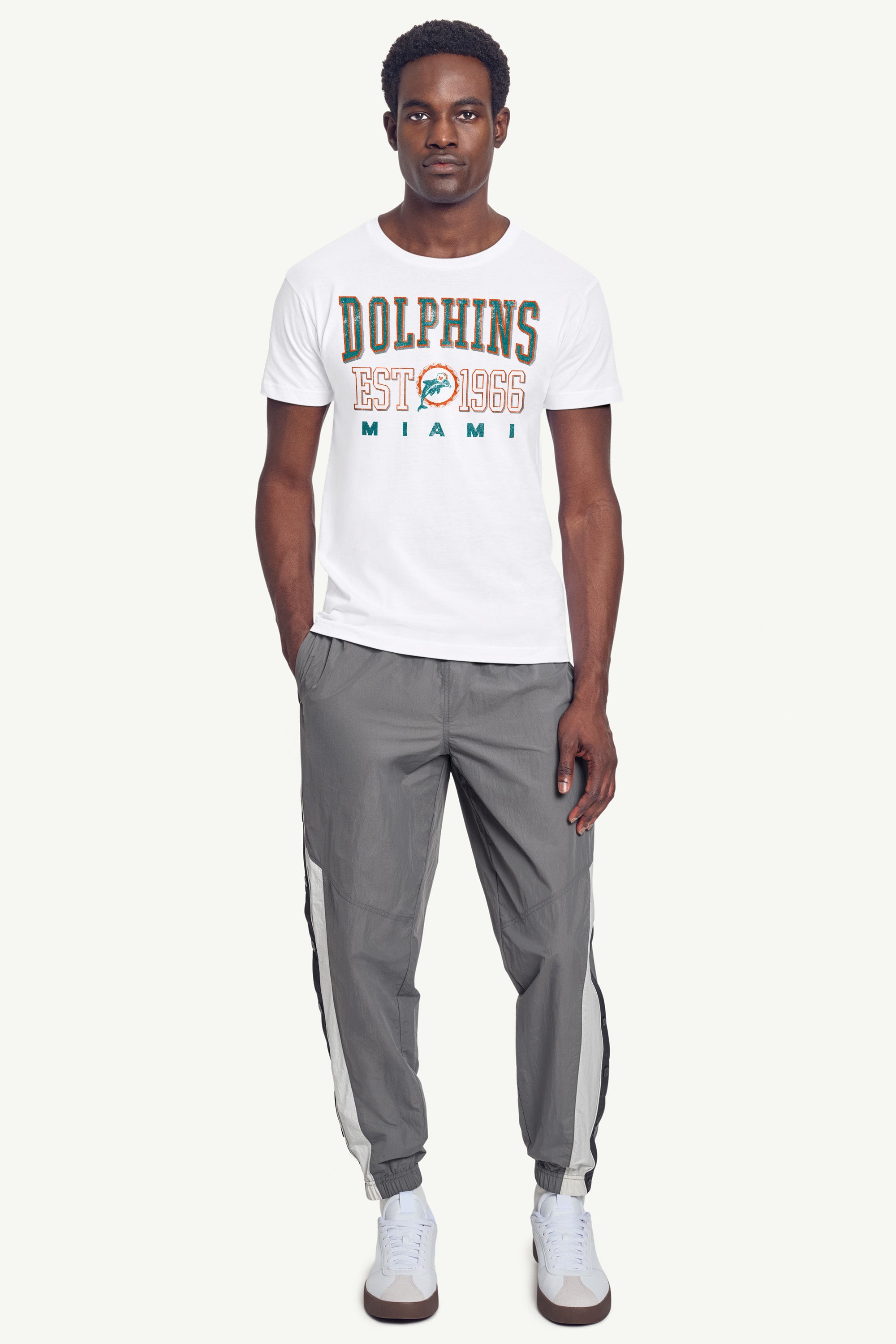 MENS MIAMI DOLPHINS RETRO T SHIRT View 3 MENS MIAMI DOLPHINS RETRO T SHIRT View 3
