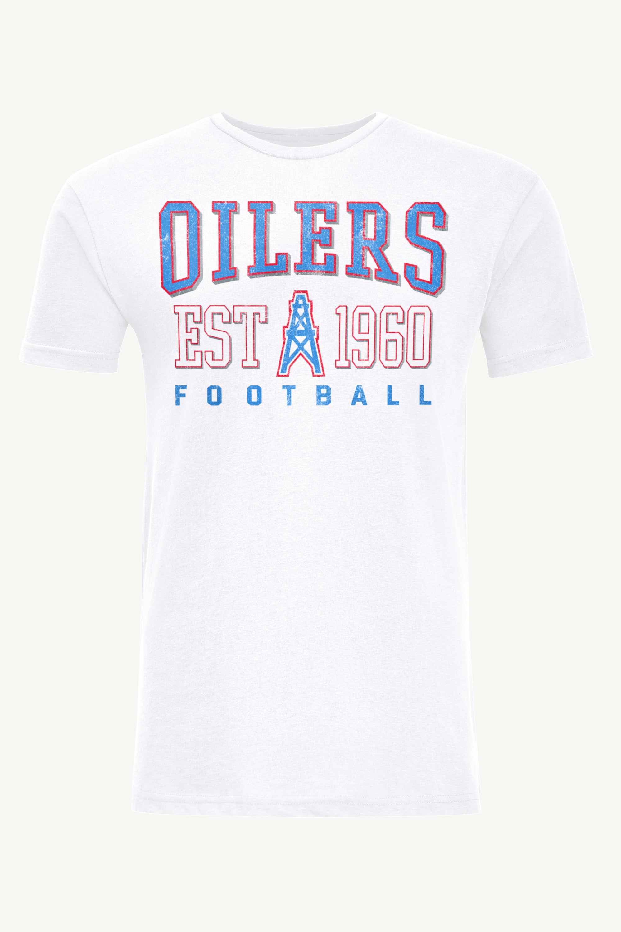 MENS HOUSTON OILERS RETRO T SHIRT View 1 MENS HOUSTON OILERS RETRO T SHIRT View 1