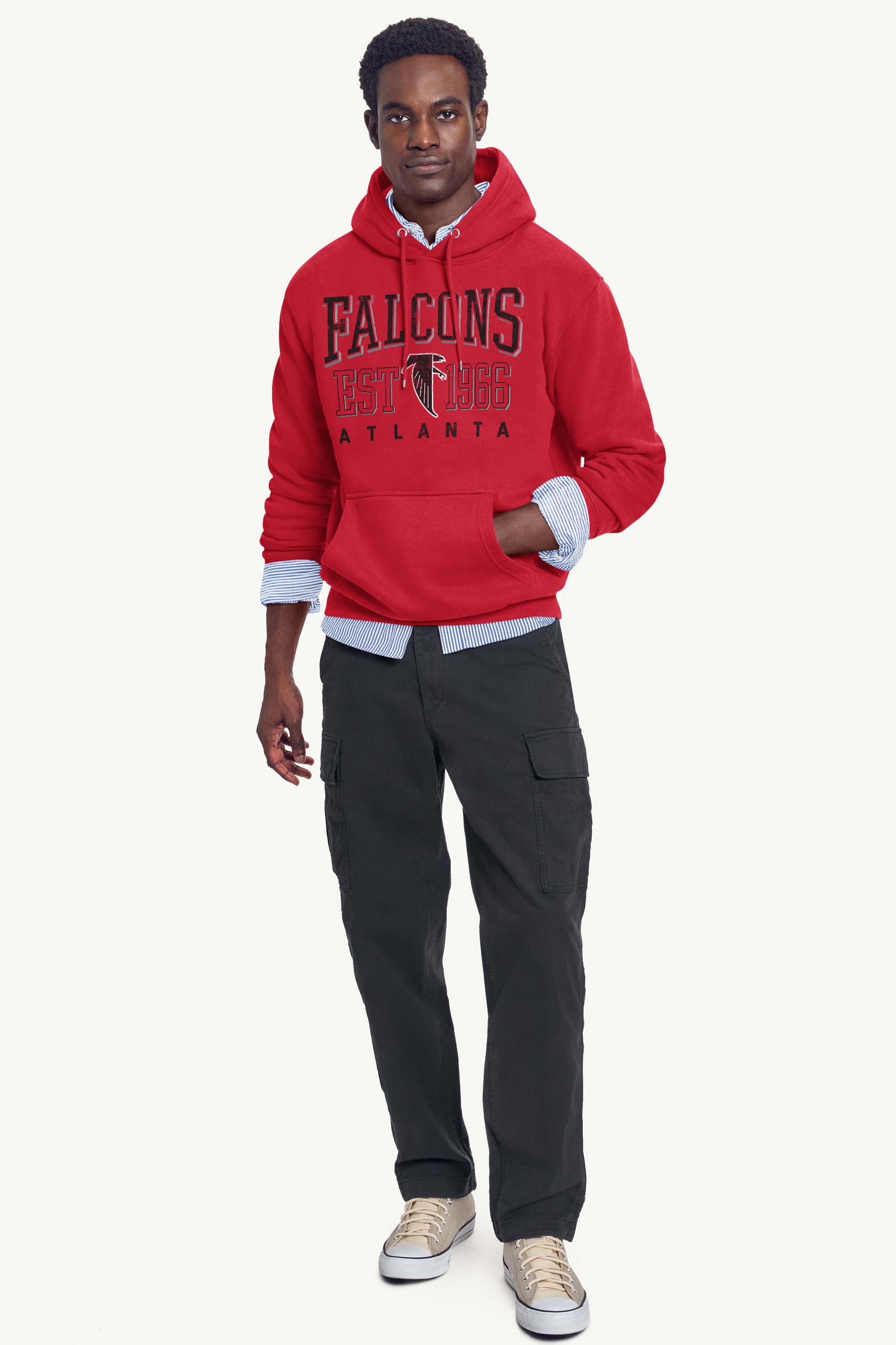 MENS ATLANTA FALCONS RETRO TEAM HOODIE View 3 | Atlanta Falcons MENS ATLANTA FALCONS RETRO TEAM HOODIE View 3 | Atlanta Falcons