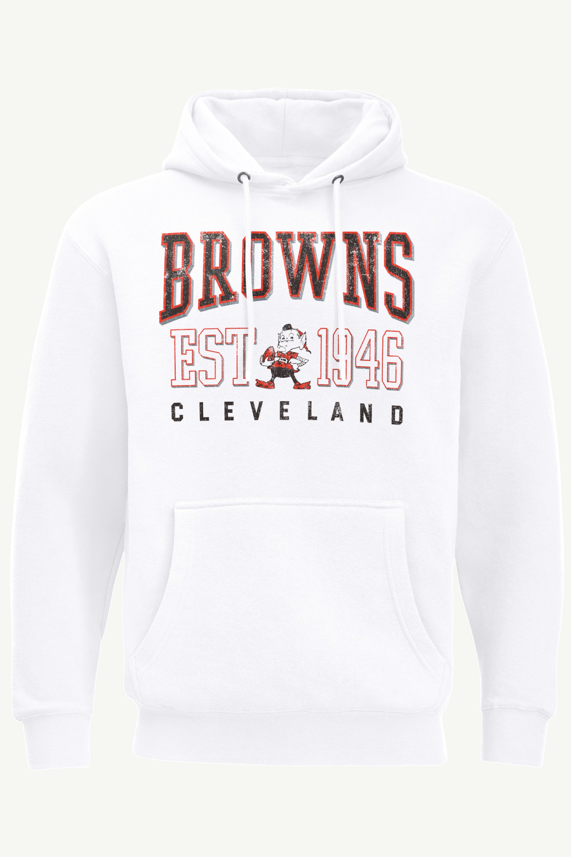 MENS CLEVELAND BROWNS RETRO HOODIE View 1 MENS CLEVELAND BROWNS RETRO HOODIE View 1