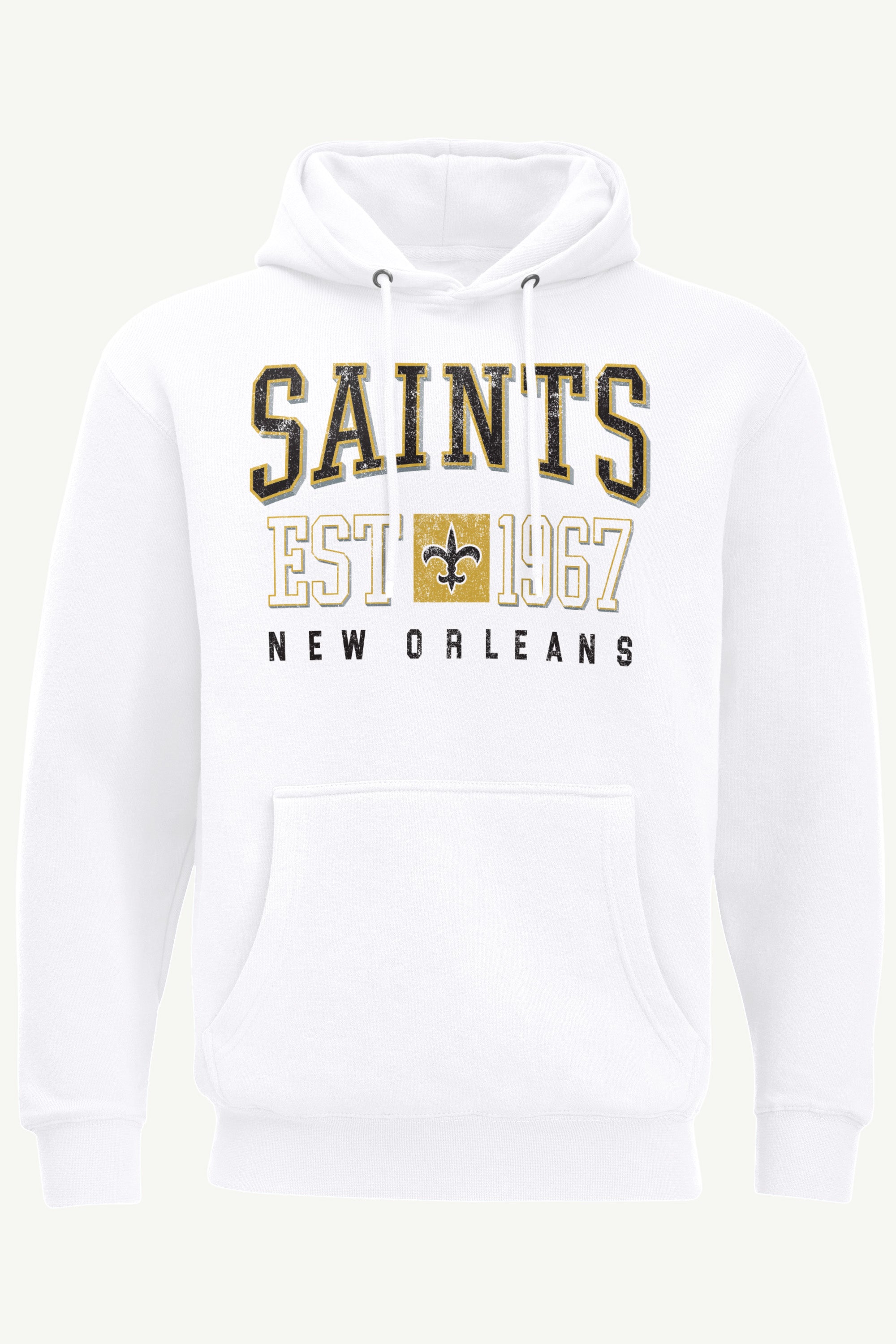 MENS NEW ORLEANS SAINTS RETRO HOODIE View 1 MENS NEW ORLEANS SAINTS RETRO HOODIE View 1
