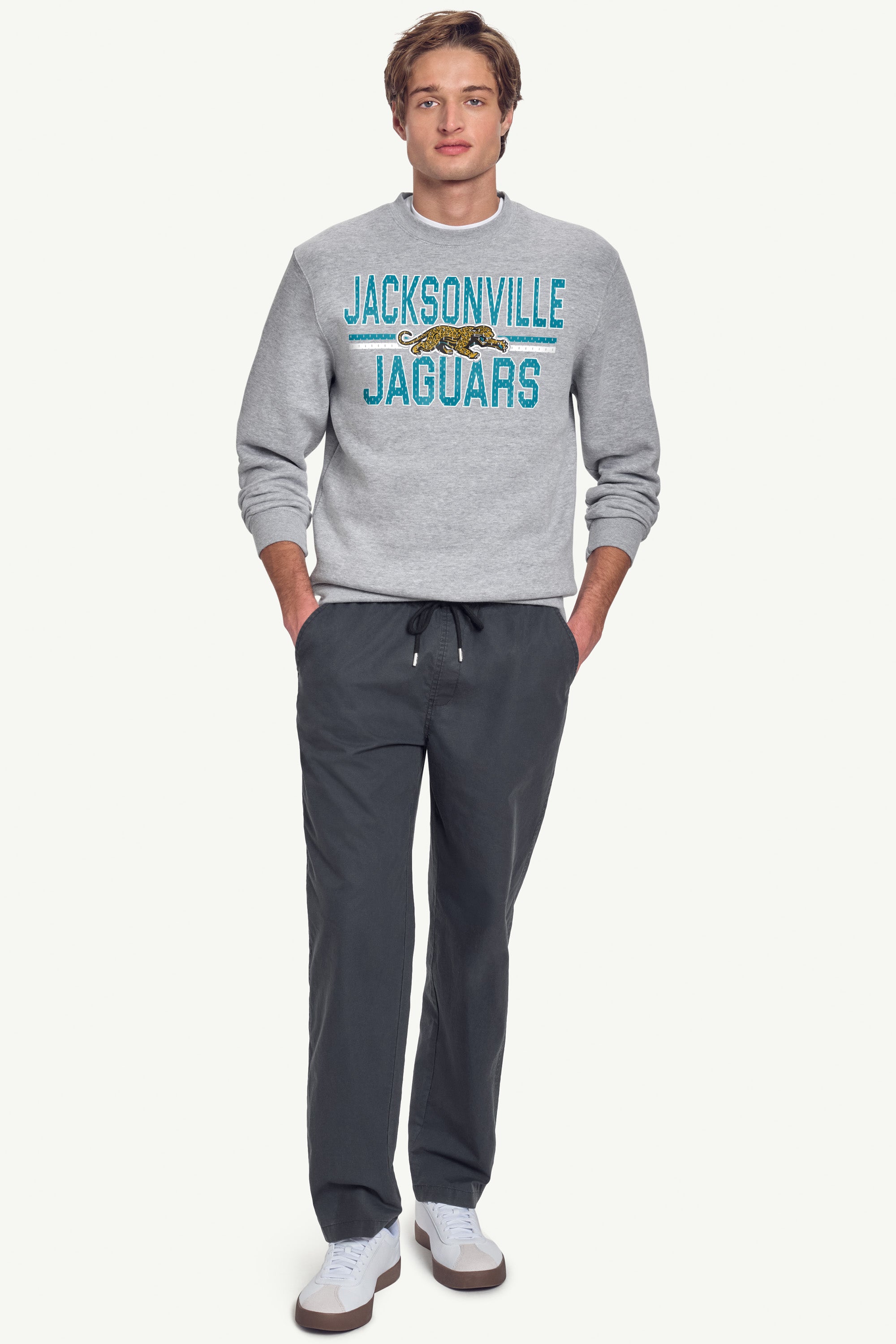 MENS JACKSONVILLE JAGUARS MESH LOOK RETRO SWEATSHIRT View 3 | Jacksonville Jaguars MENS JACKSONVILLE JAGUARS MESH LOOK RETRO SWEATSHIRT View 3 | Jacksonville Jaguars