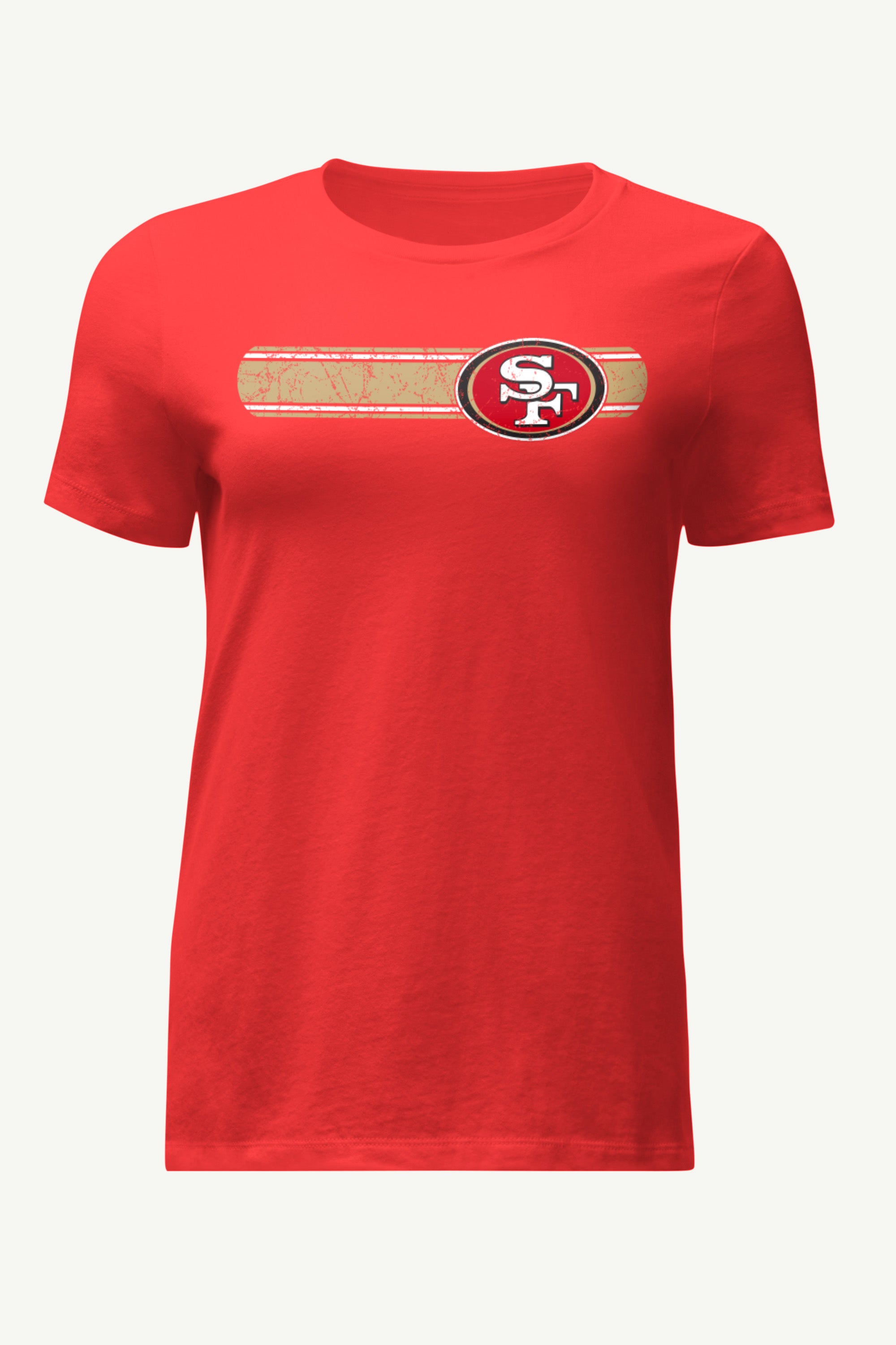 WOMENS SAN FRANCISCO 49ERS STRIPE T SHIRT View 1 | San Francisco 49ers WOMENS SAN FRANCISCO 49ERS STRIPE T SHIRT View 1 | San Francisco 49ers