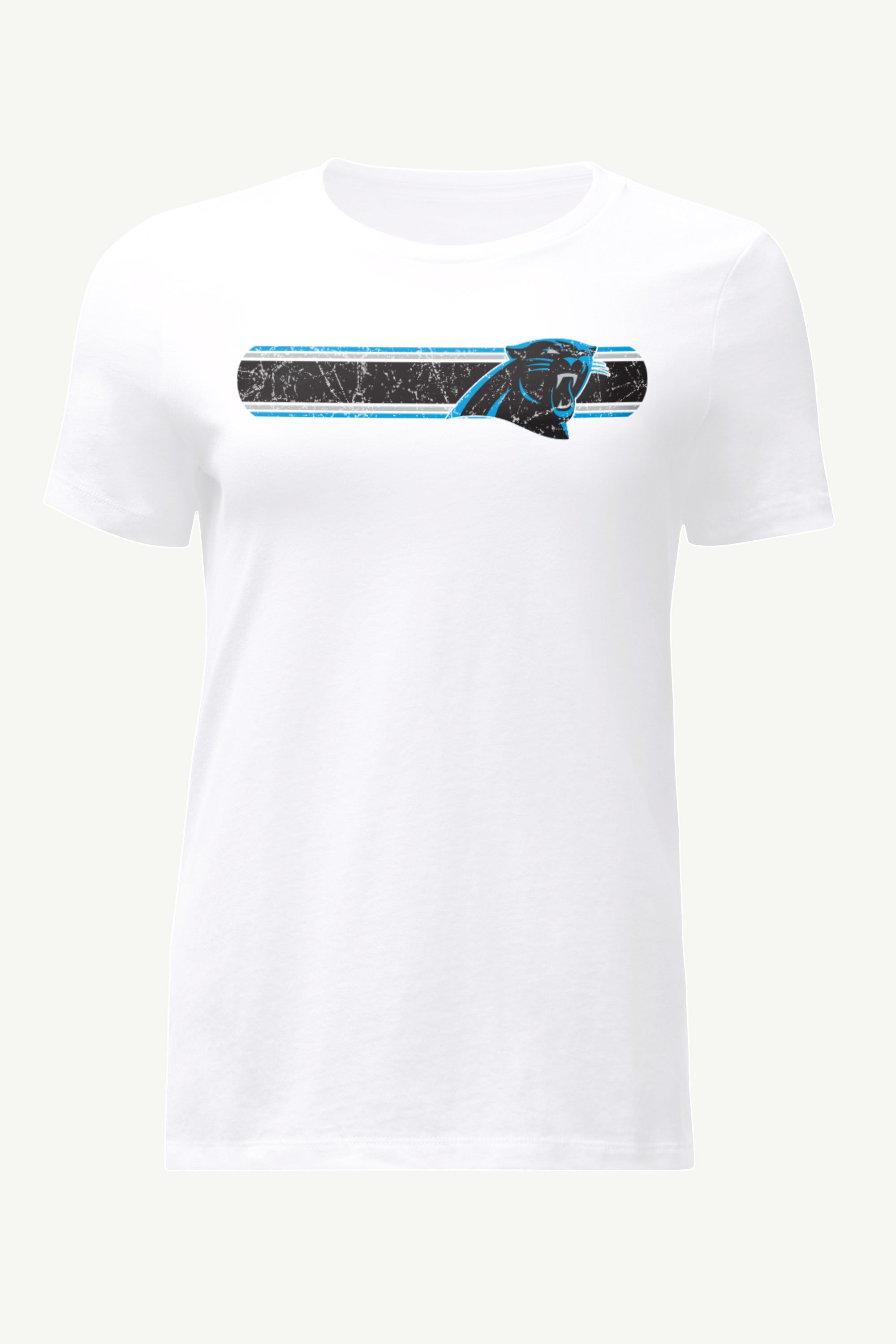 WOMENS CAROLINA PANTHERS STRIPE T SHIRT View 1 | Carolina Panthers WOMENS CAROLINA PANTHERS STRIPE T SHIRT View 1 | Carolina Panthers