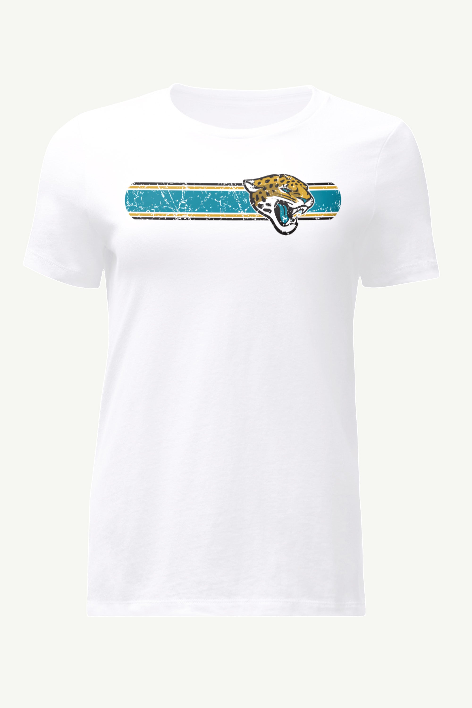 WOMENS JACKSONVILLE JAGUARS STRIPE T SHIRT View 1 | Jacksonville Jaguars WOMENS JACKSONVILLE JAGUARS STRIPE T SHIRT View 1 | Jacksonville Jaguars