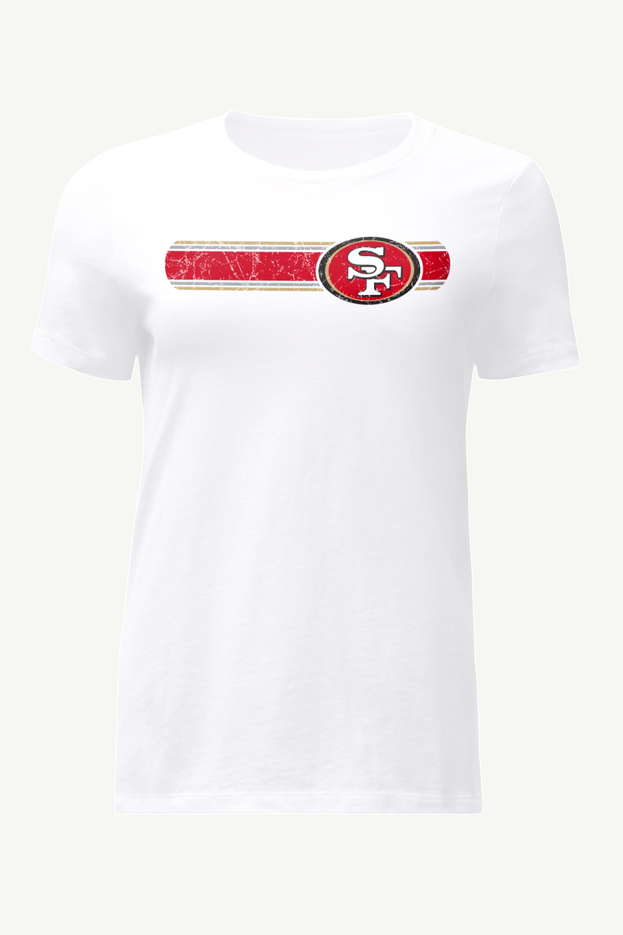WOMENS SAN FRANCISCO 49ERS STRIPE T SHIRT View 1 | San Francisco 49ers WOMENS SAN FRANCISCO 49ERS STRIPE T SHIRT View 1 | San Francisco 49ers