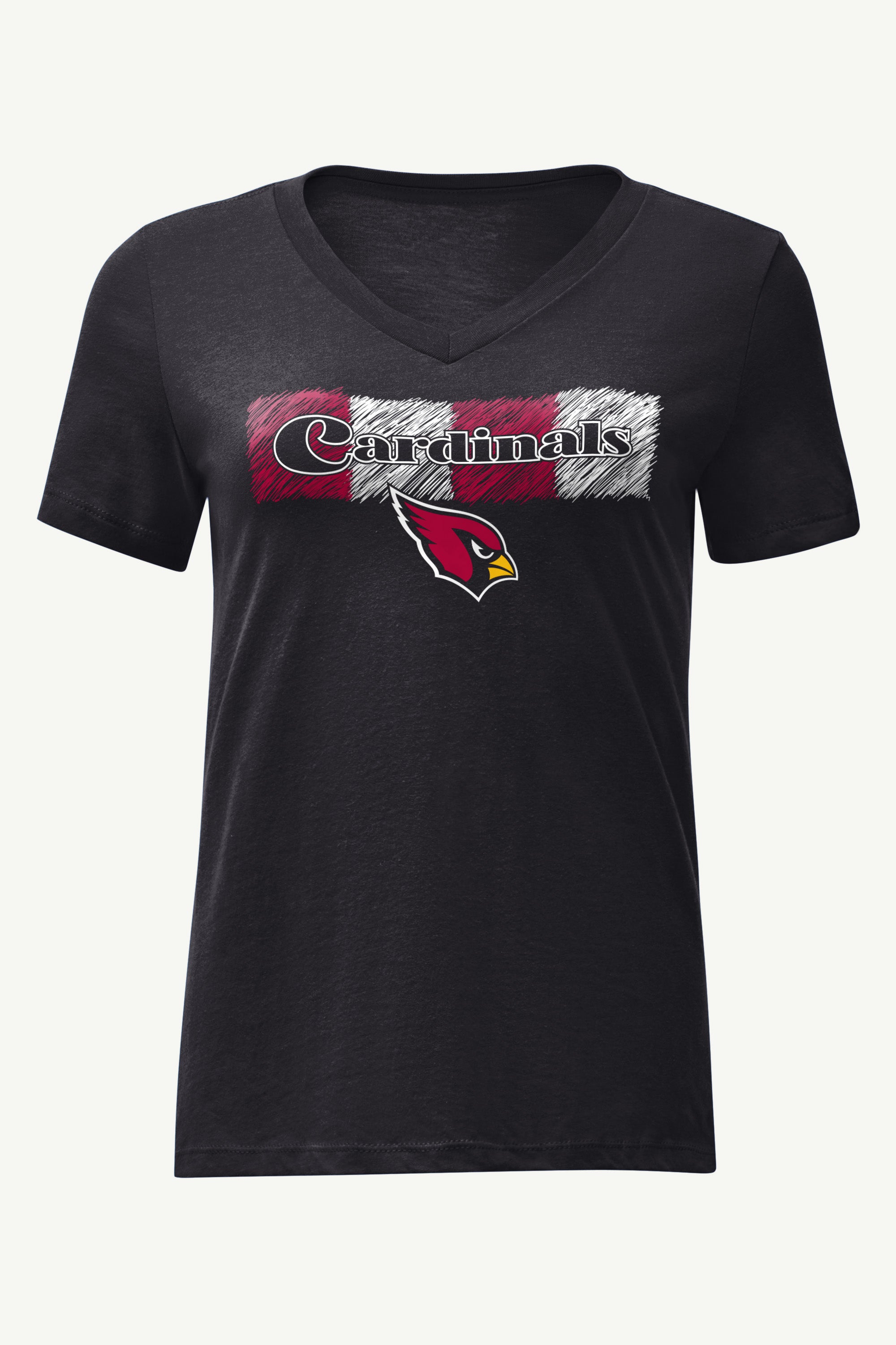 WOMENS ARIZONA CARDINALS COLOR SHADDING V-NECK T SHIRT View 1 | Arizona Cardinals WOMENS ARIZONA CARDINALS COLOR SHADDING V-NECK T SHIRT View 1 | Arizona Cardinals