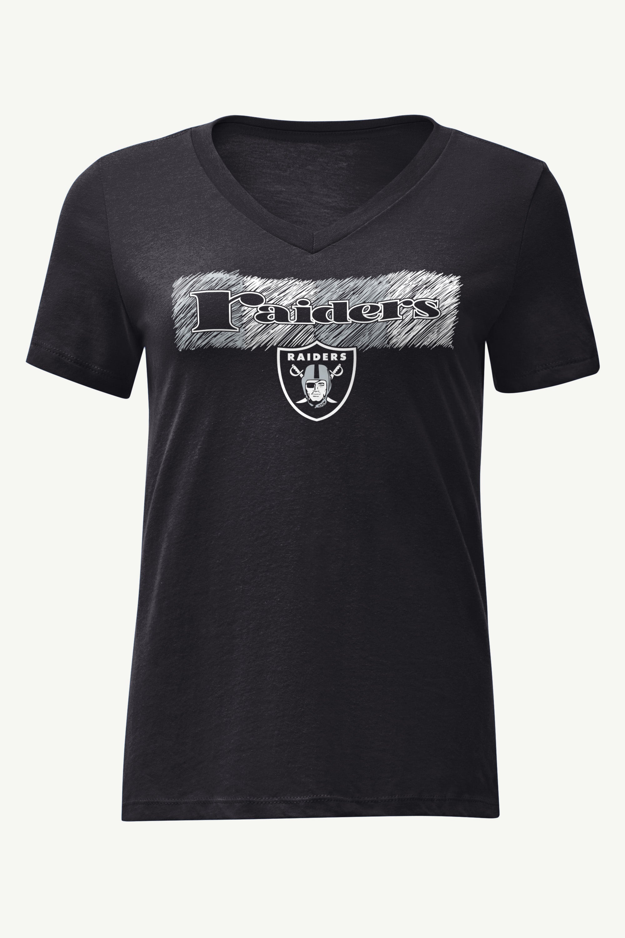 WOMENS LAS VEGAS RAIDERS COLOR SHADDING V-NECK T SHIRT View 1 | NFL WOMENS LAS VEGAS RAIDERS COLOR SHADDING V-NECK T SHIRT View 1 | NFL