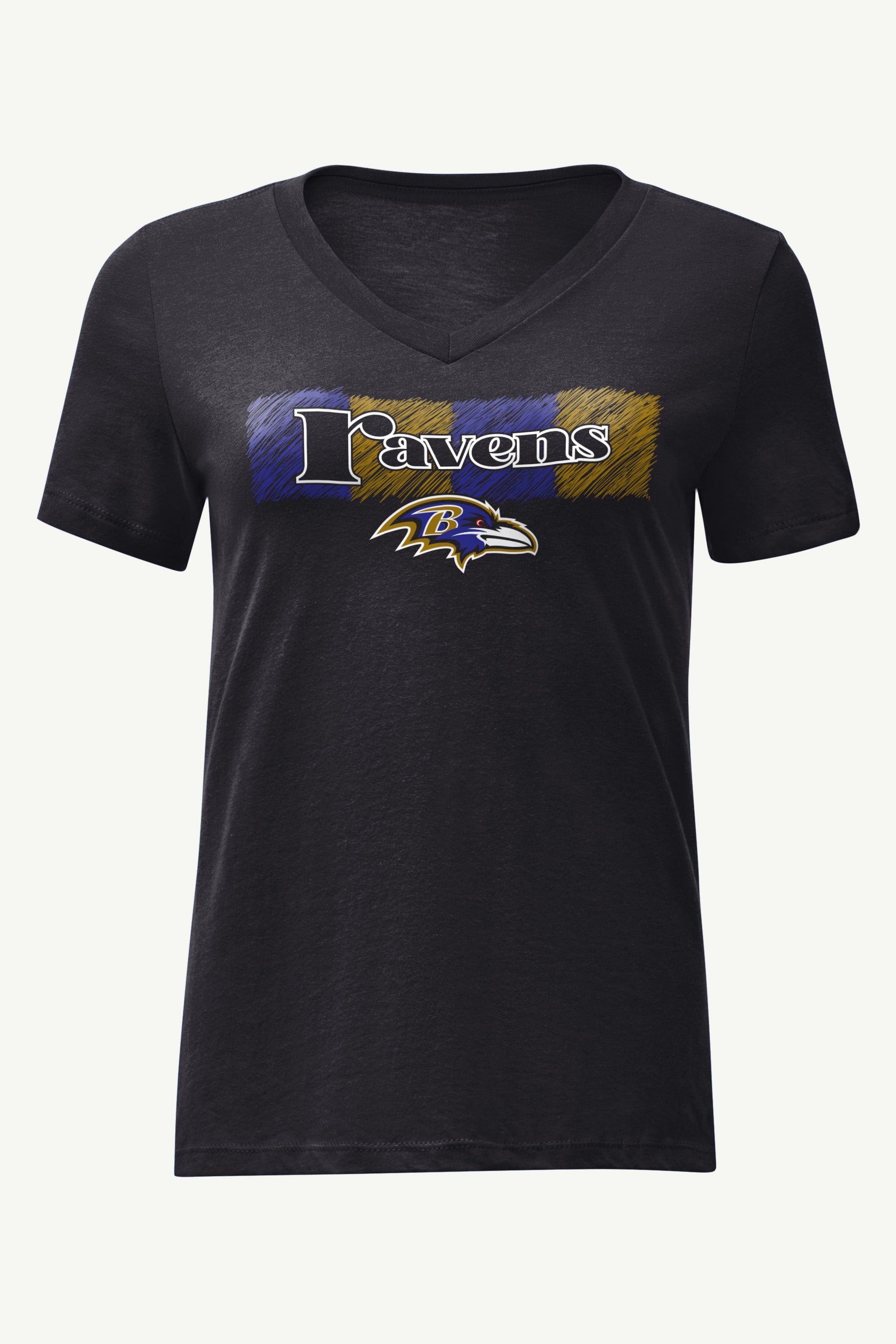WOMENS BALTIMORE RAVENS COLOR SHADDING V-NECK T SHIRT View 1 | Baltimore Ravens WOMENS BALTIMORE RAVENS COLOR SHADDING V-NECK T SHIRT View 1 | Baltimore Ravens