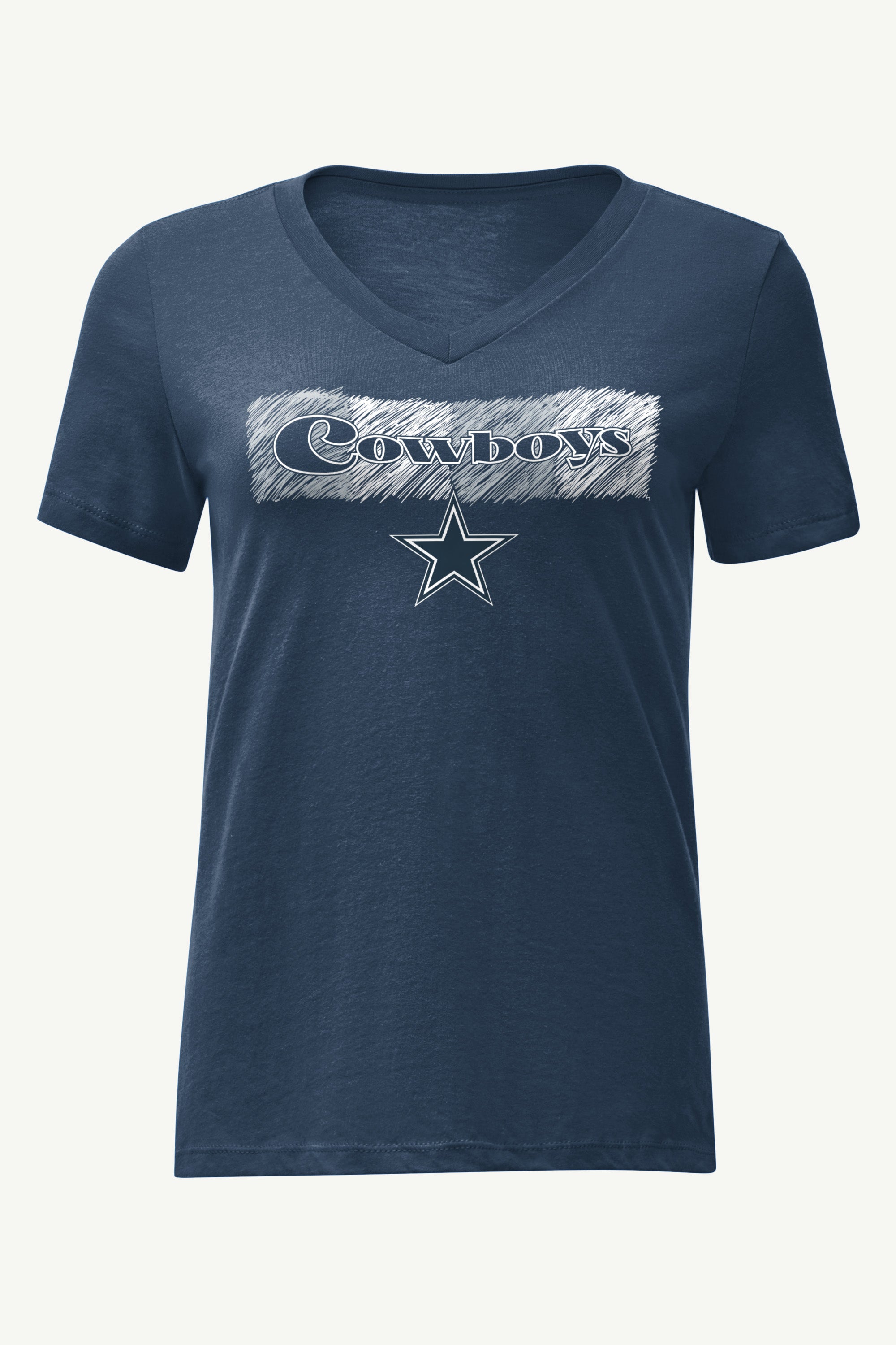WOMENS DALLAS COWBOYS COLOR SHADDING V-NECK T SHIRT View 1 | Dallas Cowboys WOMENS DALLAS COWBOYS COLOR SHADDING V-NECK T SHIRT View 1 | Dallas Cowboys
