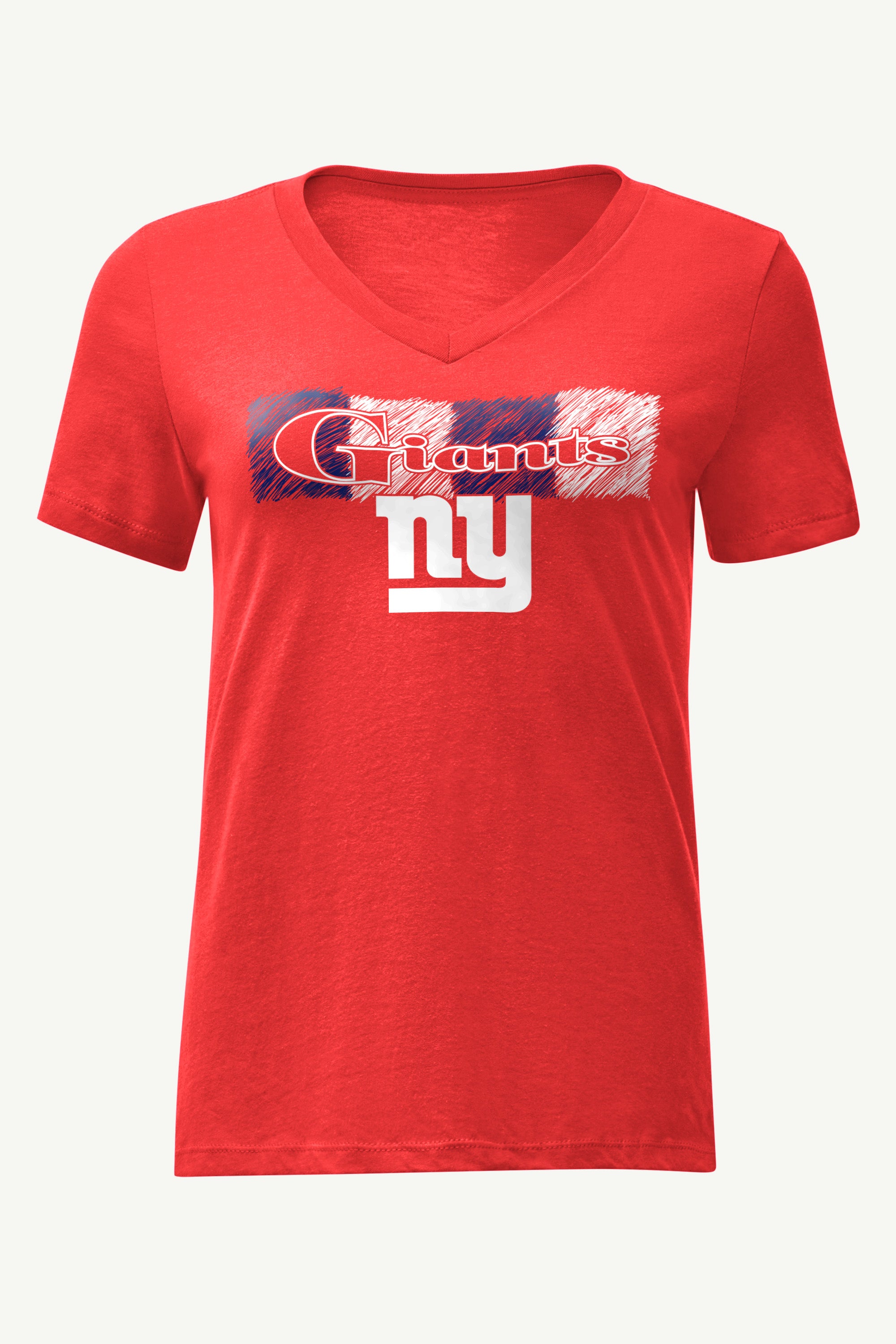 WOMENS NEW YORK GIANTS COLOR SHADDING V-NECK T SHIRT View 1 | NFL WOMENS NEW YORK GIANTS COLOR SHADDING V-NECK T SHIRT View 1 | NFL