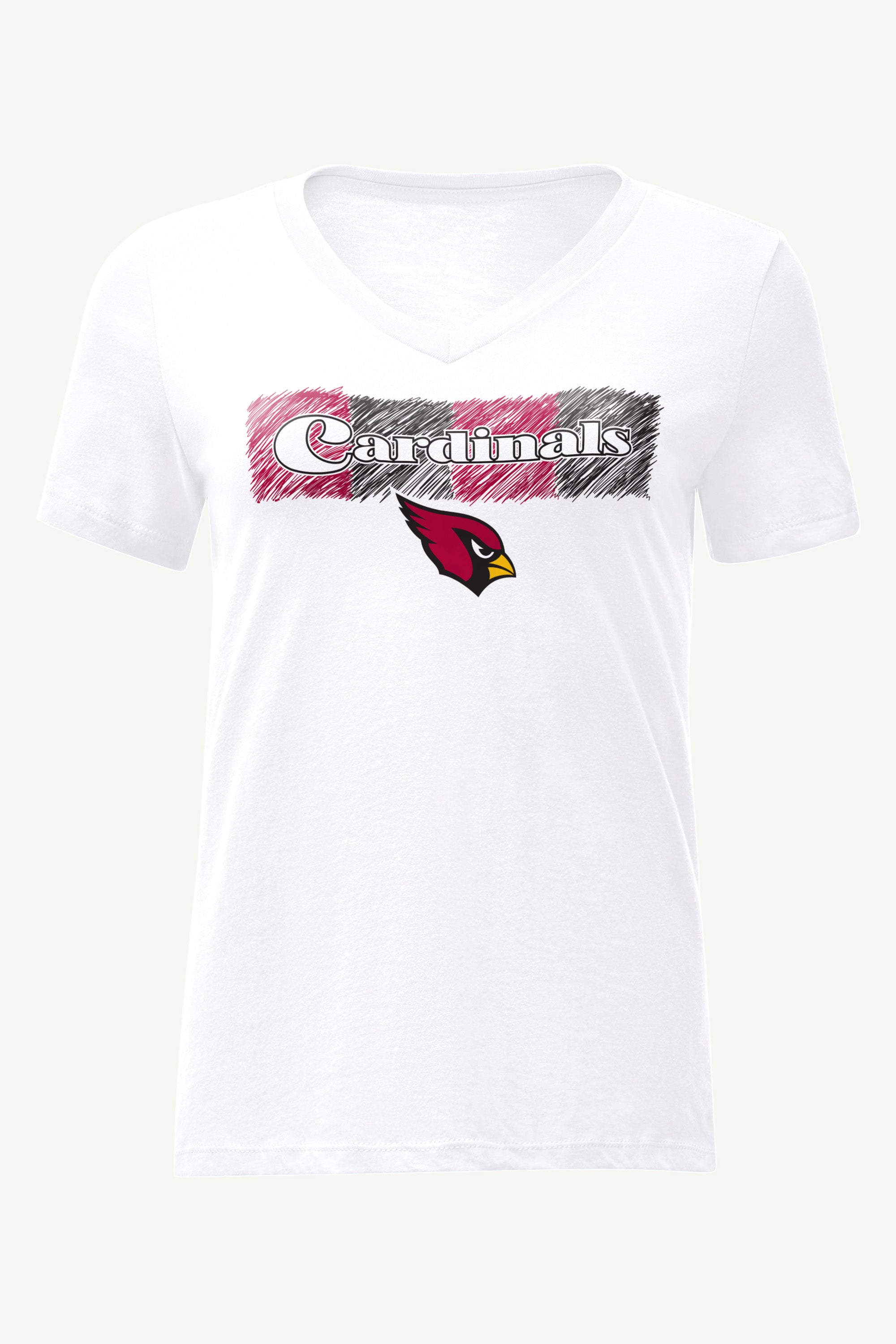WOMENS ARIZONA CARDINALS COLOR SHADDING V-NECK T SHIRT View 1 | Arizona Cardinals WOMENS ARIZONA CARDINALS COLOR SHADDING V-NECK T SHIRT View 1 | Arizona Cardinals