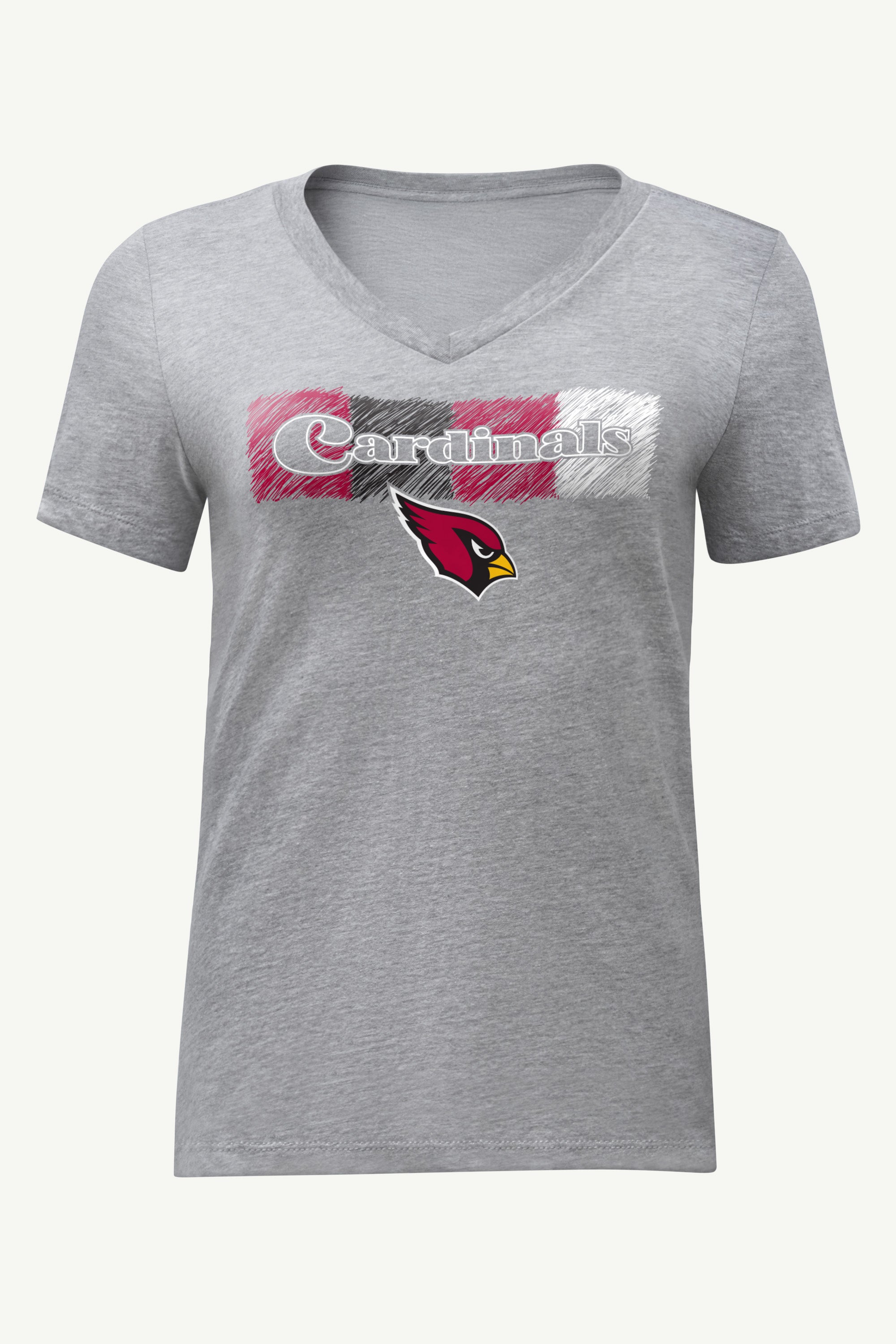 WOMENS ARIZONA CARDINALS COLOR SHADDING V-NECK T SHIRT View 1 | NFL WOMENS ARIZONA CARDINALS COLOR SHADDING V-NECK T SHIRT View 1 | NFL
