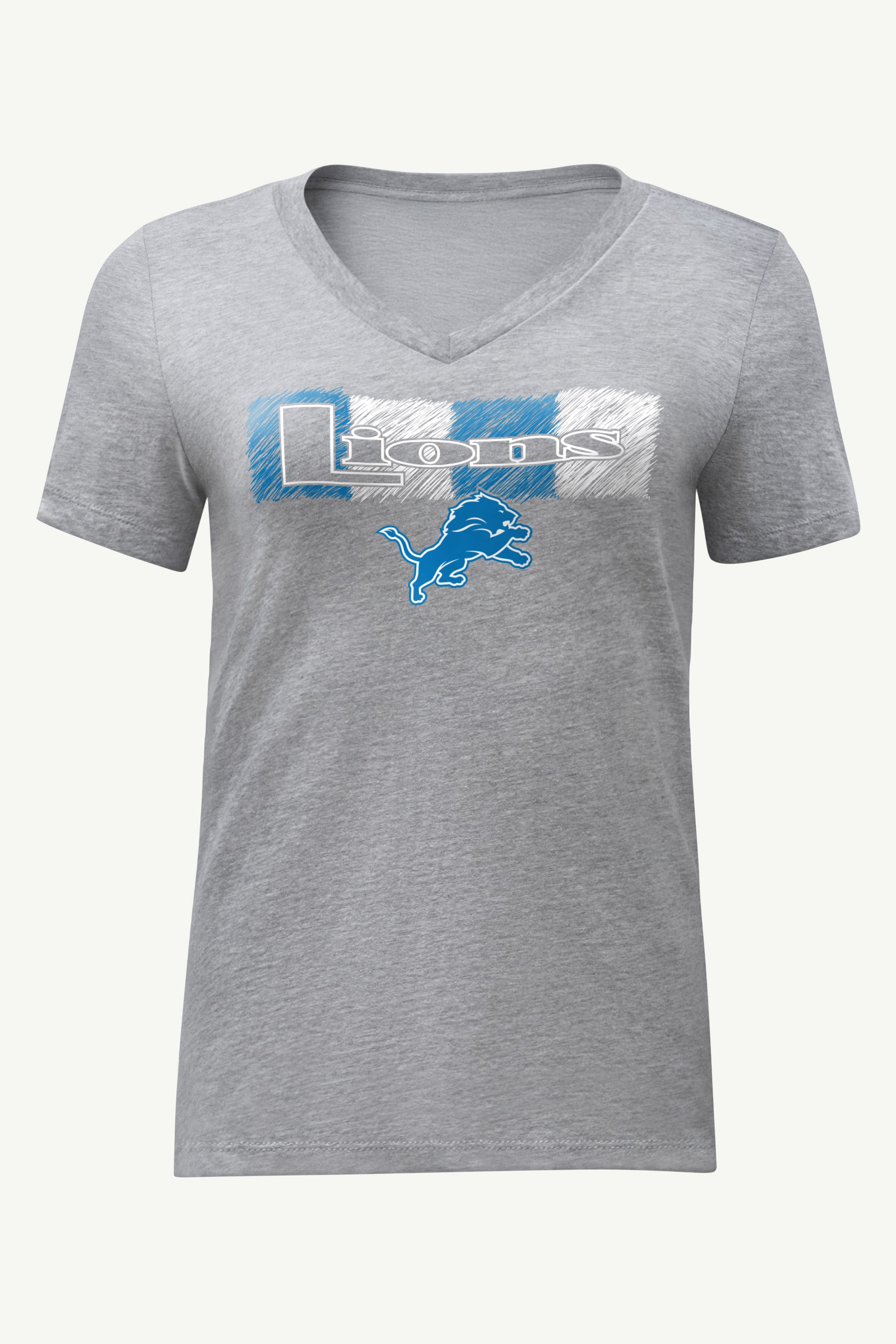 WOMENS DETROIT LIONS COLOR SHADDING V-NECK T SHIRT View 1 | NFL WOMENS DETROIT LIONS COLOR SHADDING V-NECK T SHIRT View 1 | NFL