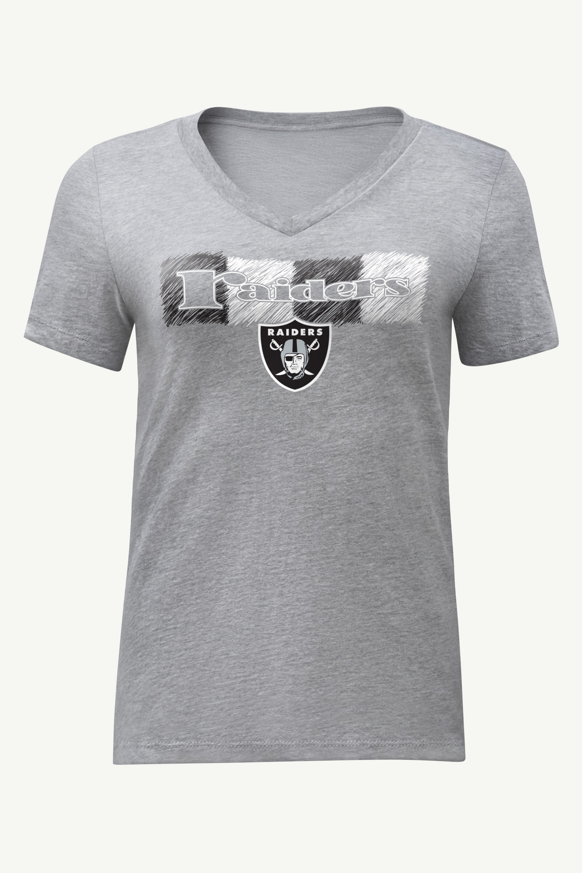 WOMENS LAS VEGAS RAIDERS COLOR SHADDING V-NECK T SHIRT View 1 | NFL WOMENS LAS VEGAS RAIDERS COLOR SHADDING V-NECK T SHIRT View 1 | NFL