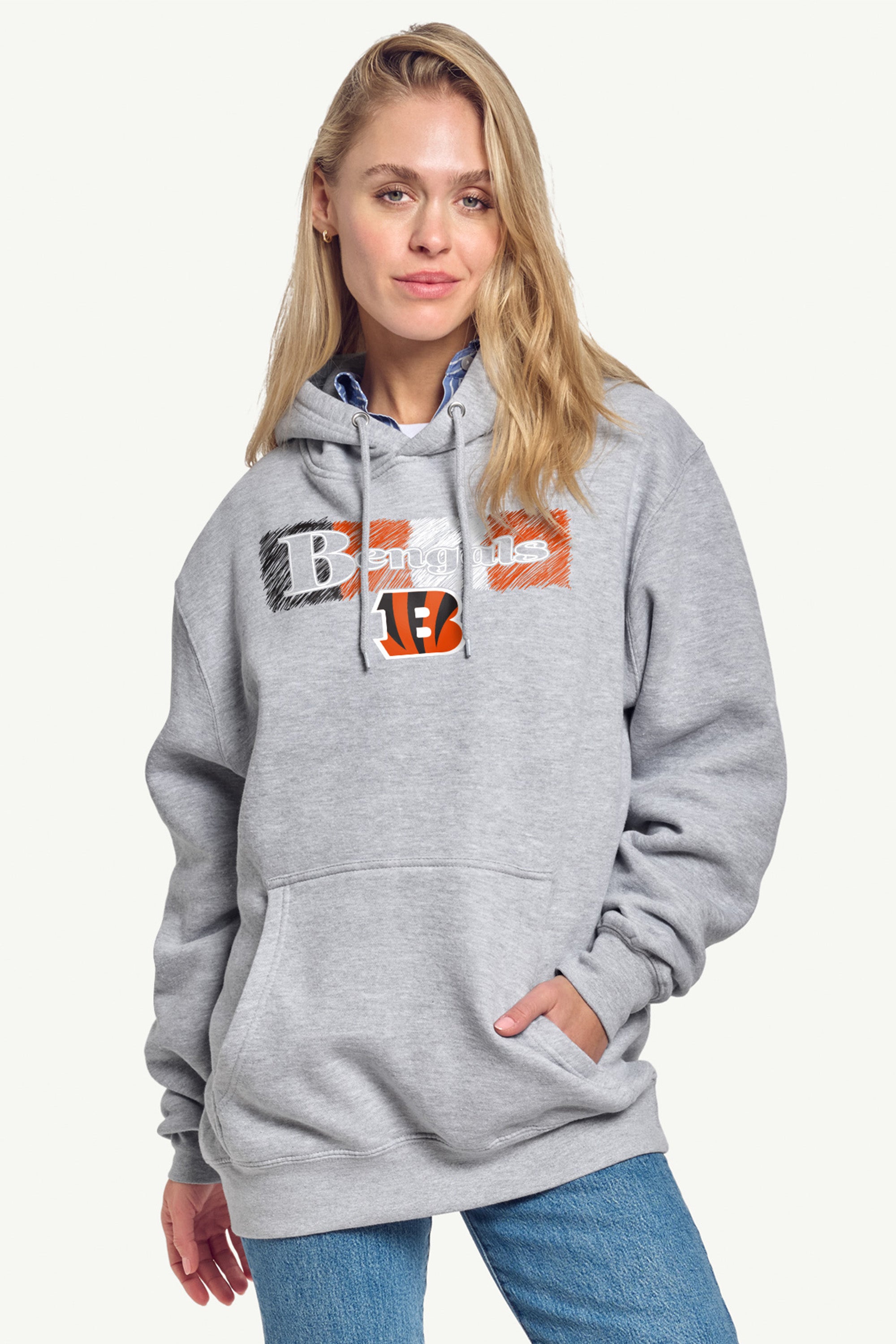 WOMENS CINCINATI BENGALS COLOR SHADDING HOODIE View 2 | NFL WOMENS CINCINATI BENGALS COLOR SHADDING HOODIE View 2 | NFL