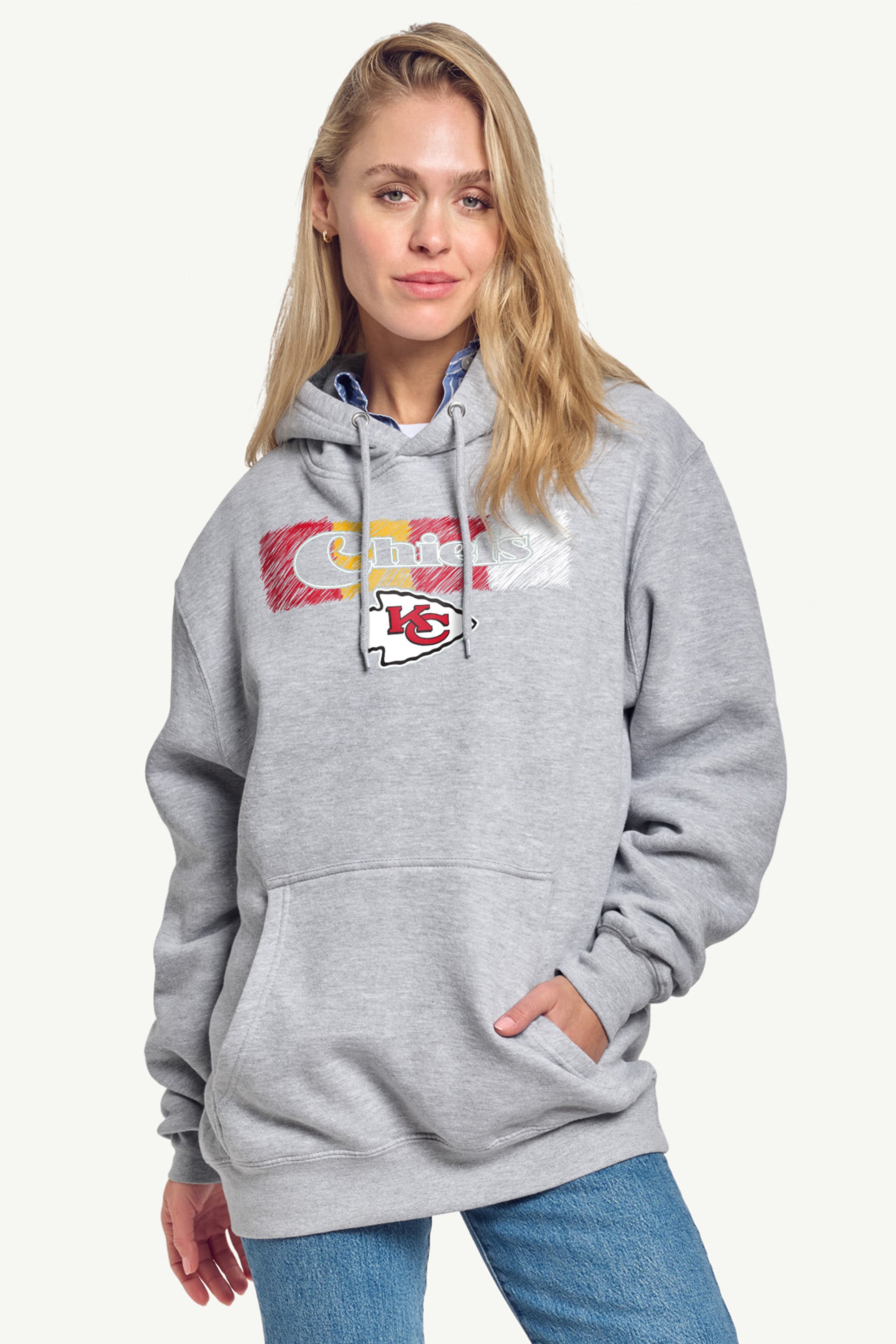 WOMENS KANSAS CITY CHIEFS COLOR SHADDING HOODIE View 2 | NFL WOMENS KANSAS CITY CHIEFS COLOR SHADDING HOODIE View 2 | NFL
