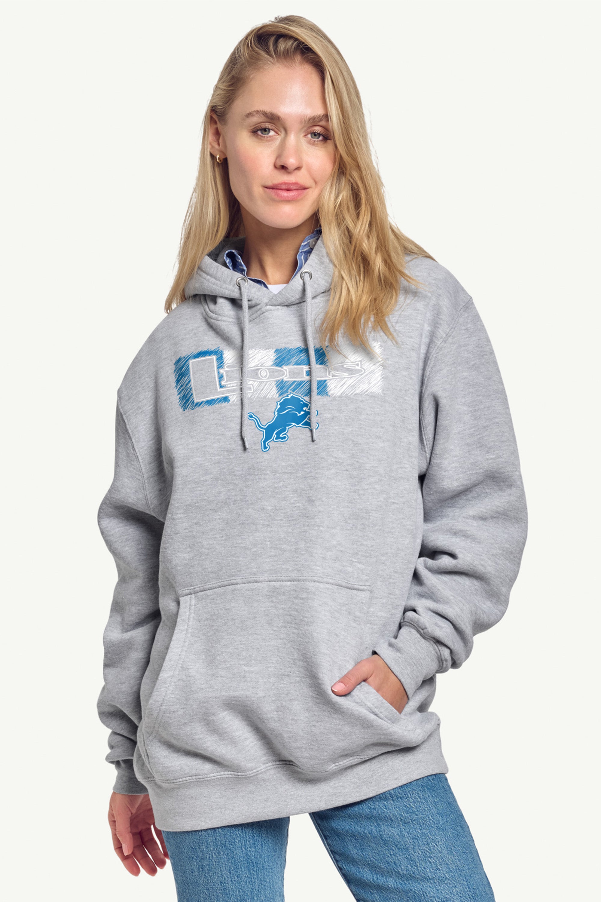 WOMENS DETROIT LIONS COLOR SHADDING HOODIE View 2 | NFL WOMENS DETROIT LIONS COLOR SHADDING HOODIE View 2 | NFL