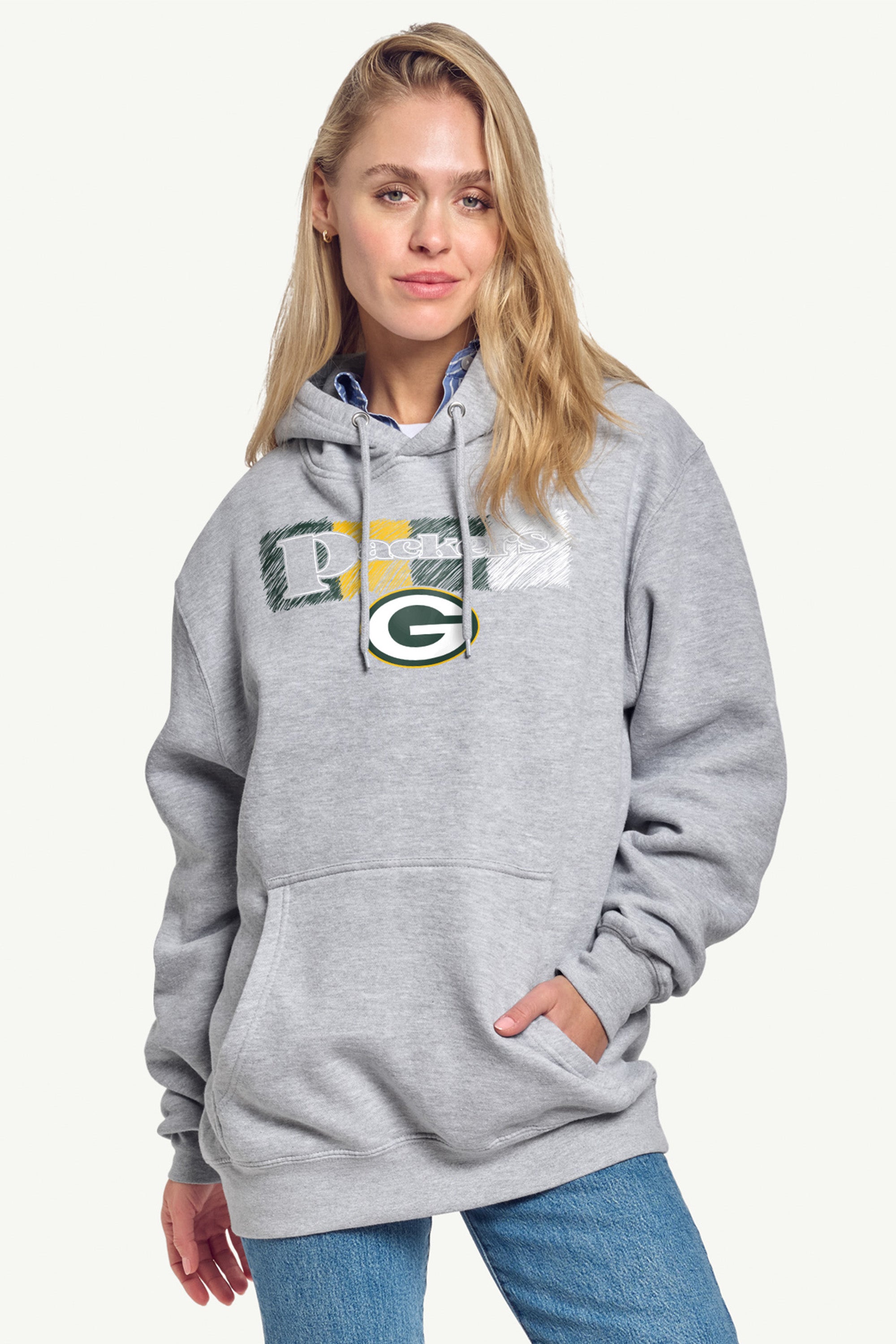 WOMENS GREEN BAY PACKERS COLOR SHADDING HOODIE View 2 | Green Bay Packers WOMENS GREEN BAY PACKERS COLOR SHADDING HOODIE View 2 | Green Bay Packers