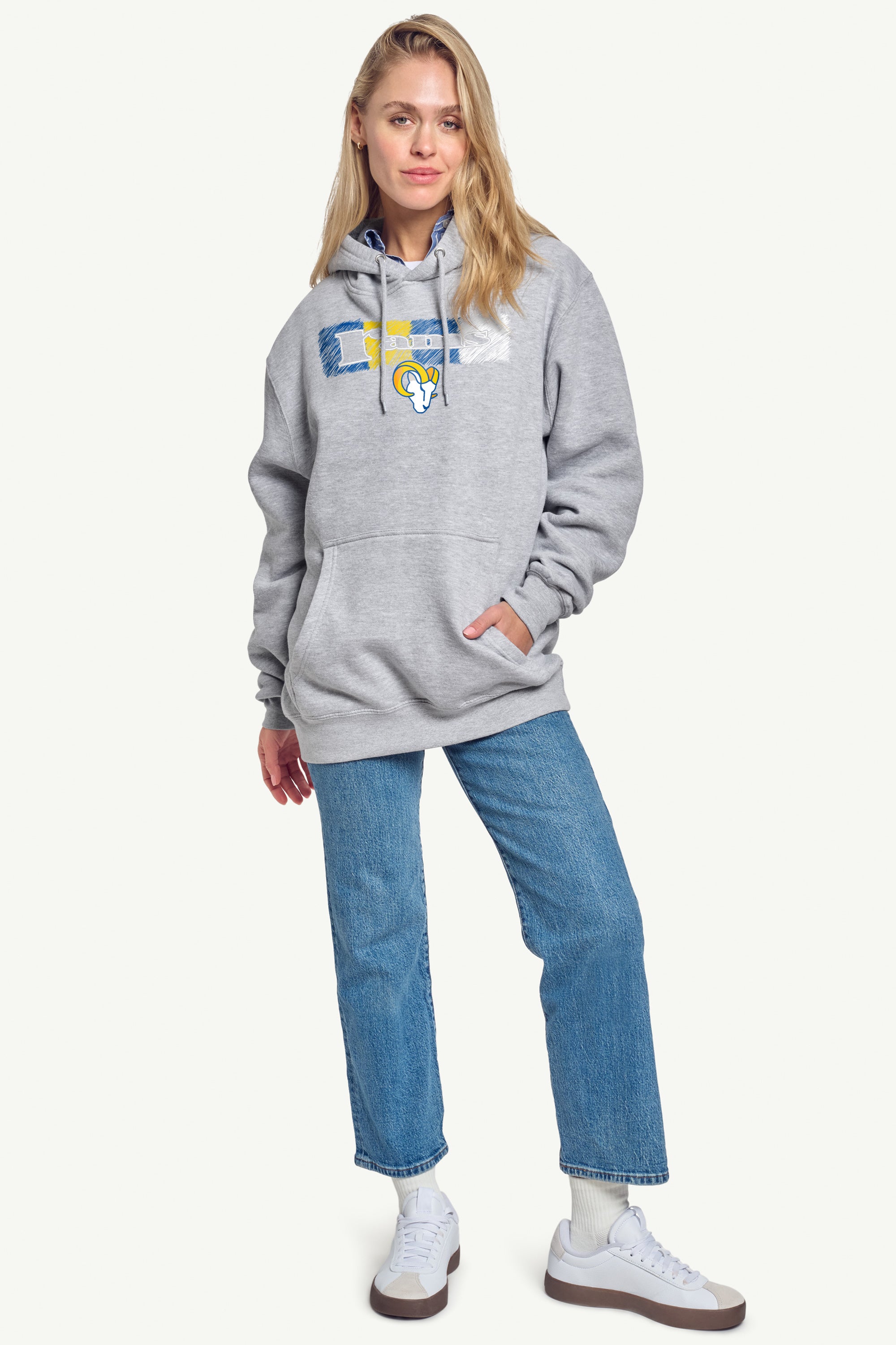 WOMENS LOS ANGELES RAMS COLOR SHADDING HOODIE View 2 | NFL WOMENS LOS ANGELES RAMS COLOR SHADDING HOODIE View 2 | NFL