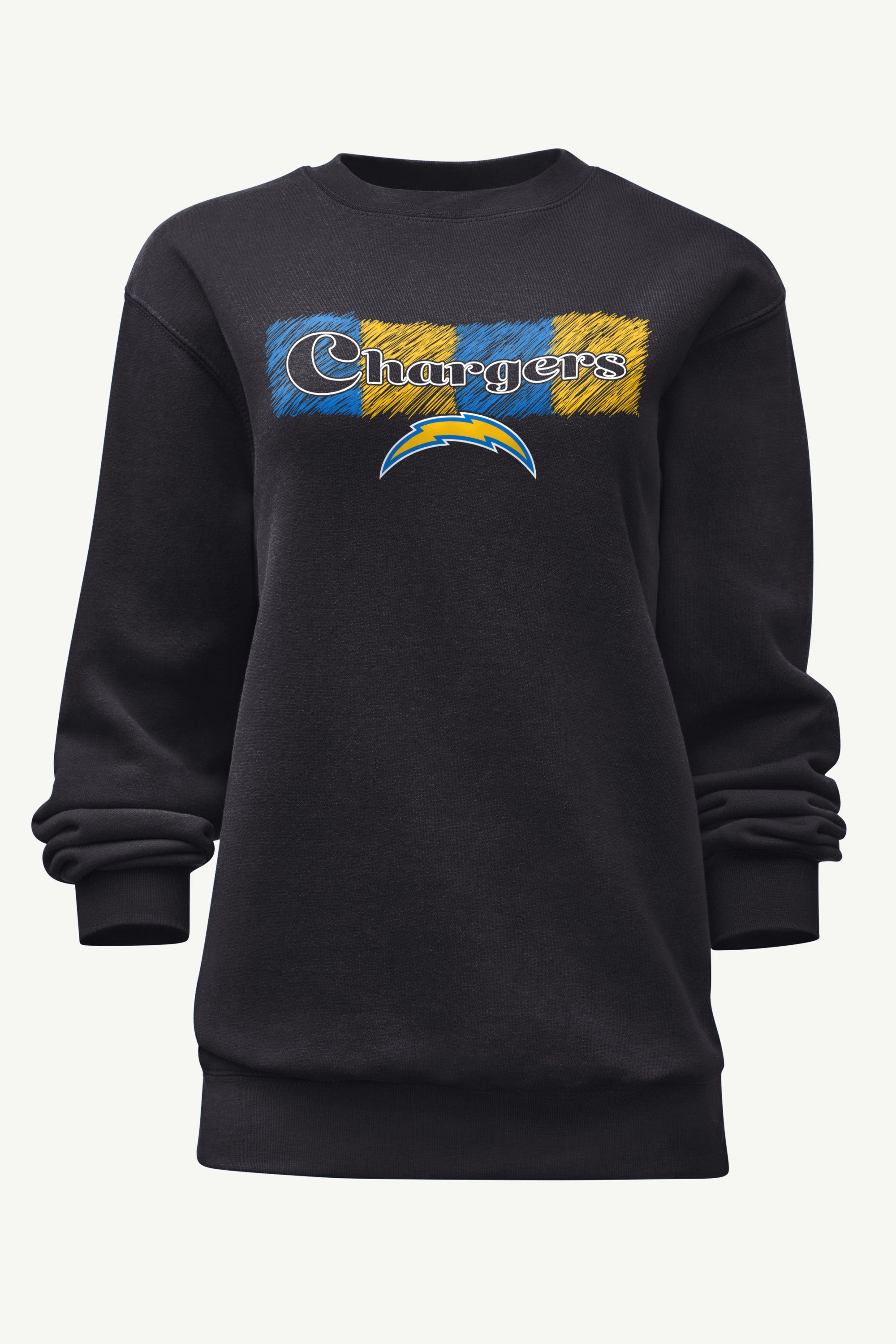 WOMENS LOS ANGELES CHARGERS COLOR SHADDING SWEATSHIRT View 1 | Los Angeles Chargers WOMENS LOS ANGELES CHARGERS COLOR SHADDING SWEATSHIRT View 1 | Los Angeles Chargers