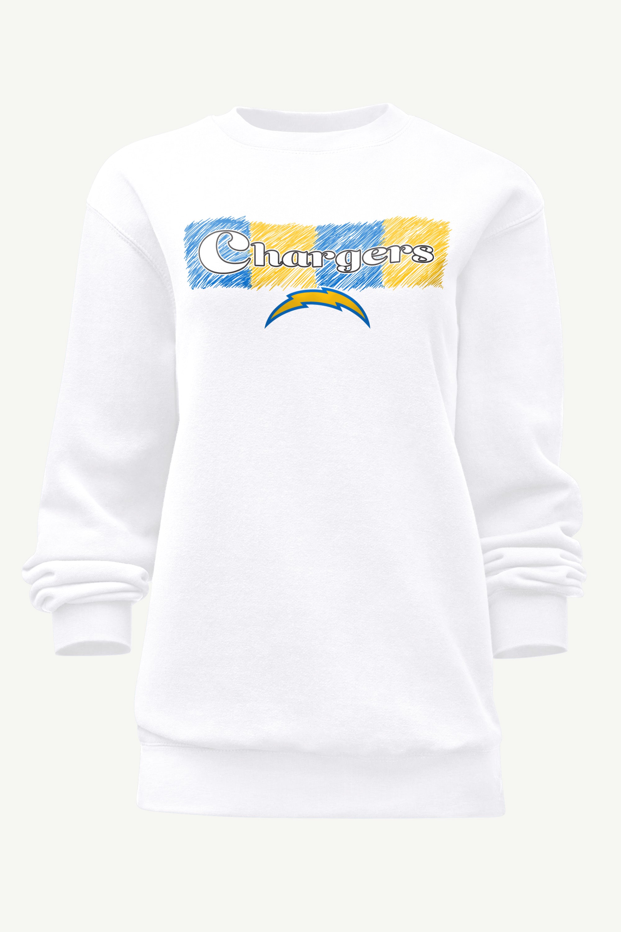 WOMENS LOS ANGELES CHARGERS COLOR SHADDING SWEATSHIRT View 1 | Los Angeles Chargers WOMENS LOS ANGELES CHARGERS COLOR SHADDING SWEATSHIRT View 1 | Los Angeles Chargers
