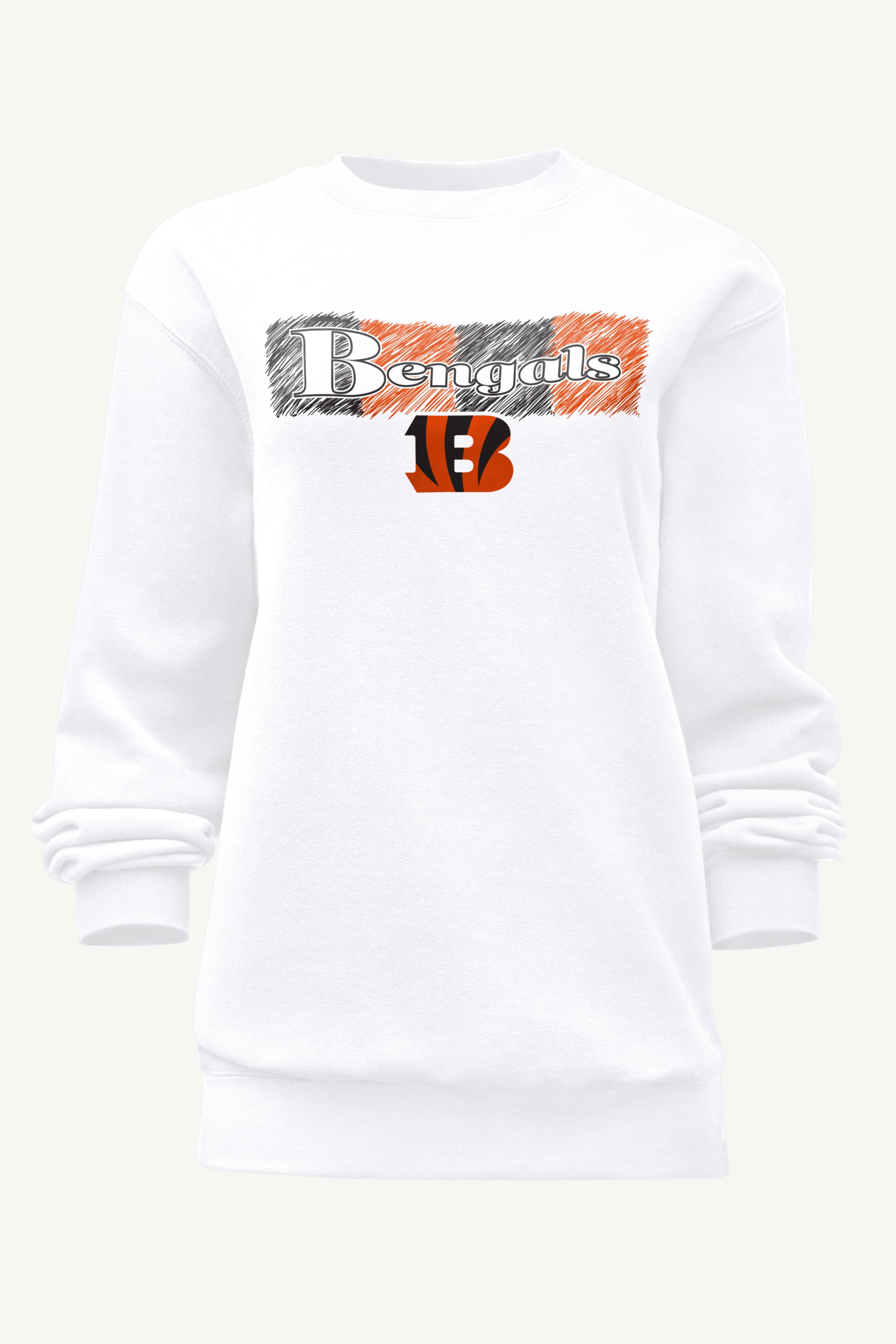 WOMENS CINCINATI BENGALS COLOR SHADDING SWEATSHIRT View 1 | Cincinnati Bengals WOMENS CINCINATI BENGALS COLOR SHADDING SWEATSHIRT View 1 | Cincinnati Bengals