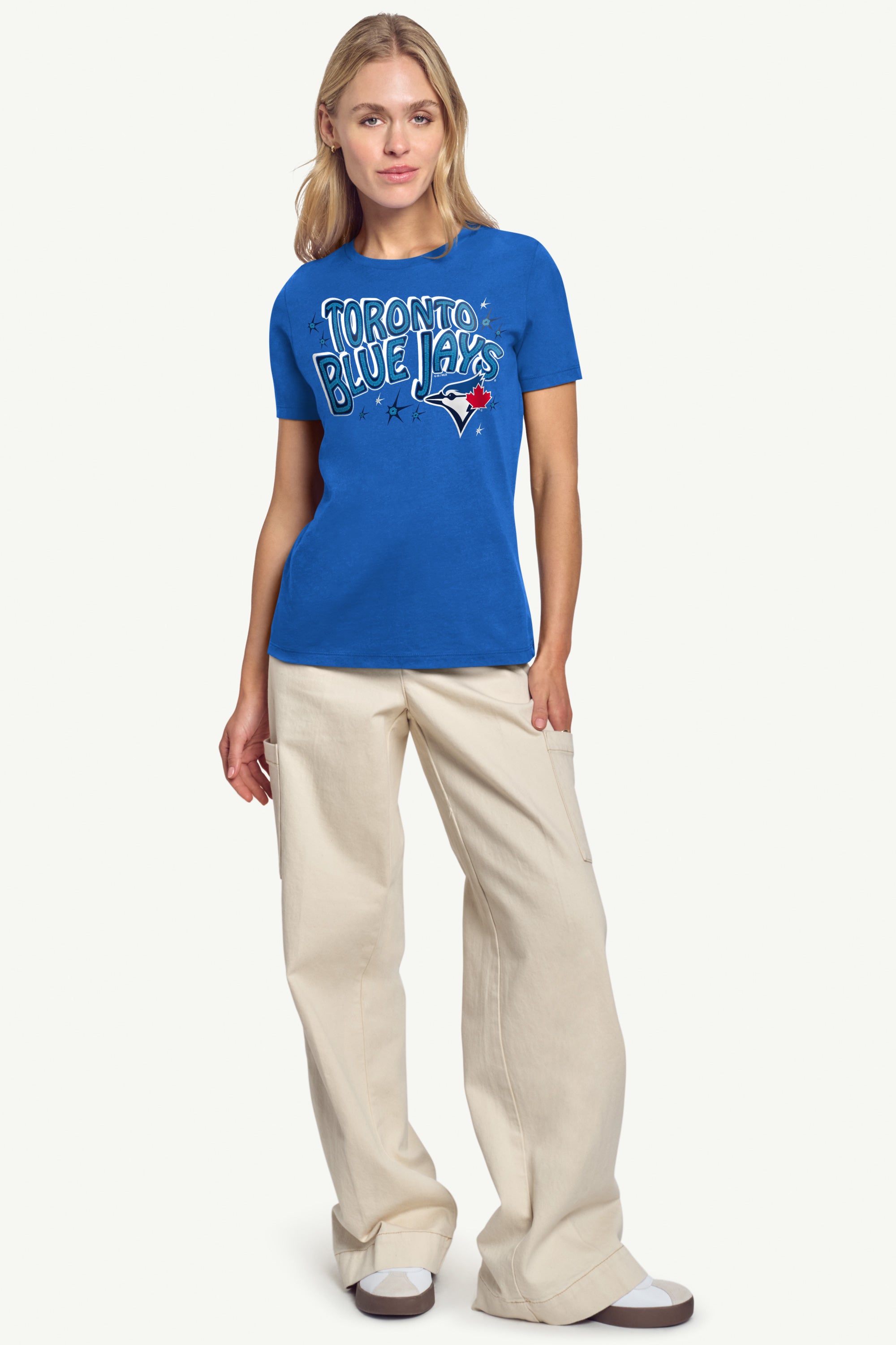 WOMENS TORONTO BLUE JAYS FIREWORKS T SHIRT View 4 | Toronto Blue Jays WOMENS TORONTO BLUE JAYS FIREWORKS T SHIRT View 4 | Toronto Blue Jays