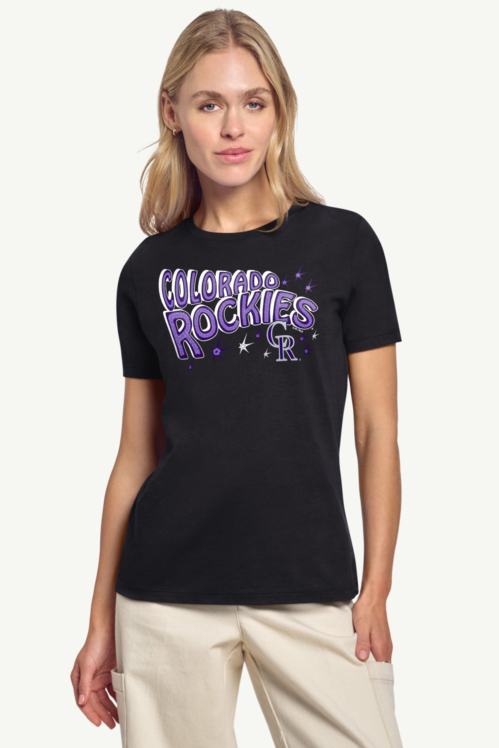 WOMENS COLORADO ROCKIES FIREWORKS T SHIRT View 5 | MLB WOMENS COLORADO ROCKIES FIREWORKS T SHIRT View 5 | MLB