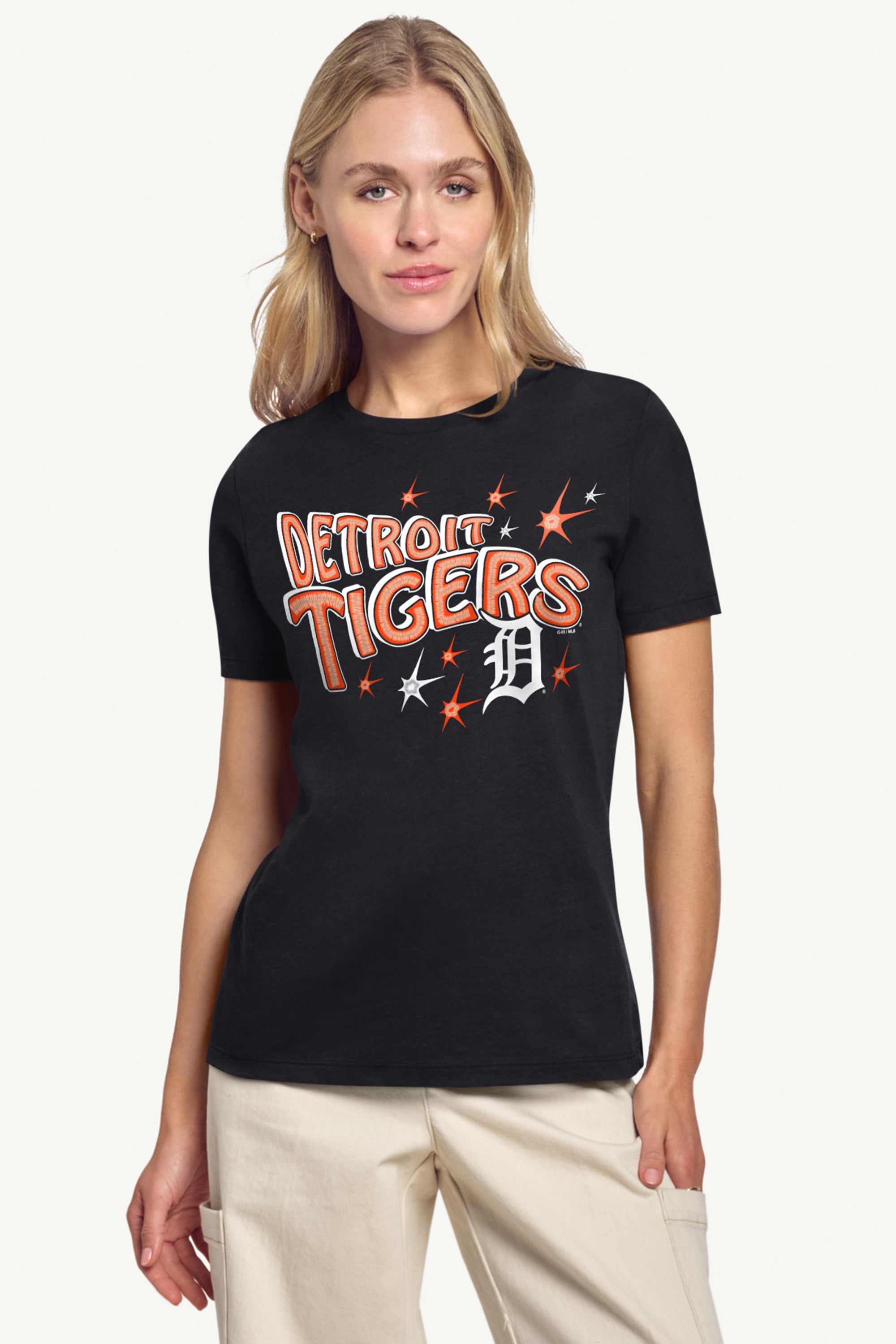 WOMENS DETROIT TIGERS FIREWORKS T SHIRT View 3 | MLB WOMENS DETROIT TIGERS FIREWORKS T SHIRT View 3 | MLB