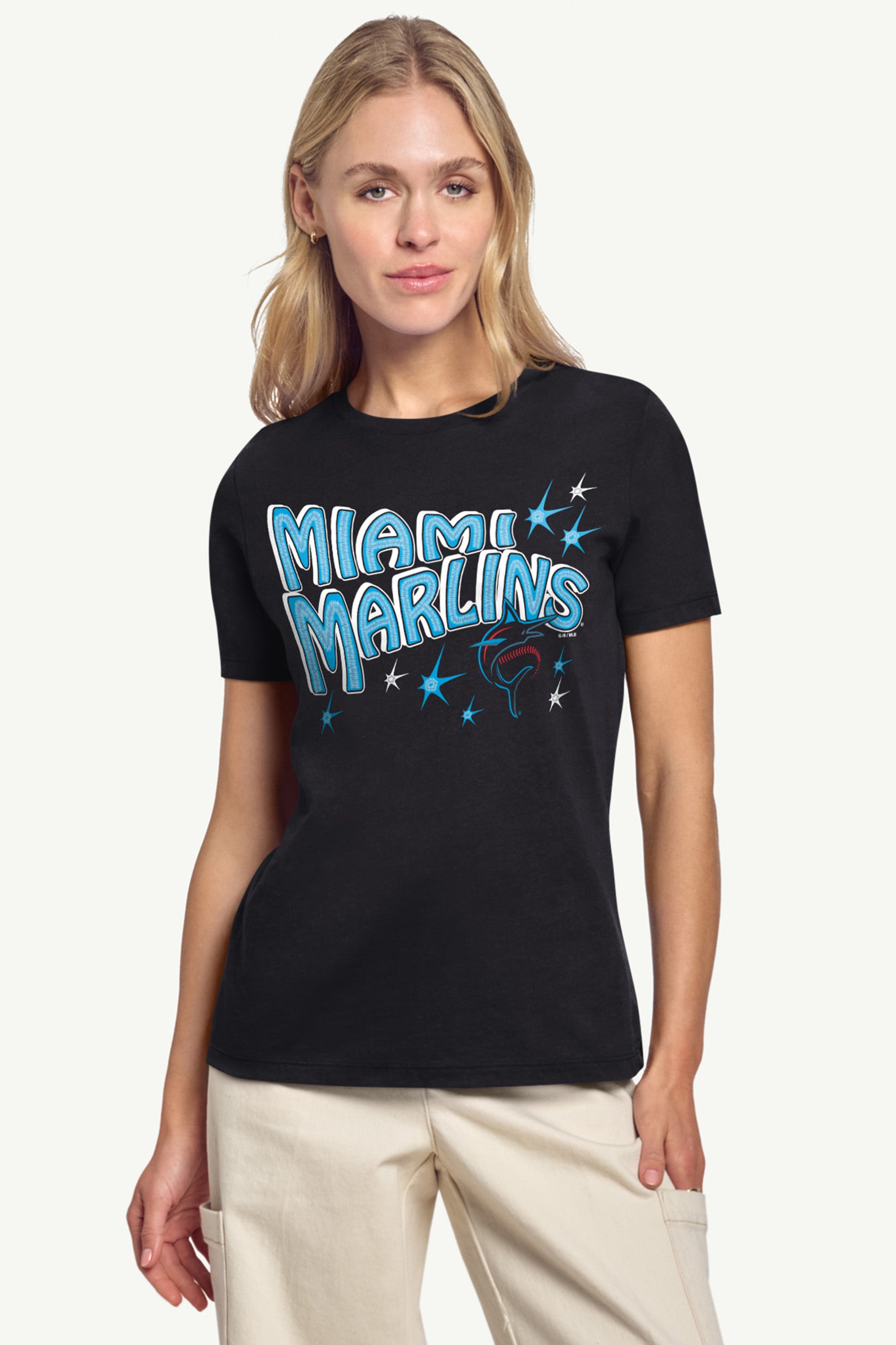 WOMENS MIAMI MARLINS FIREWORKS T SHIRT View 3 | Miami Marlins WOMENS MIAMI MARLINS FIREWORKS T SHIRT View 3 | Miami Marlins