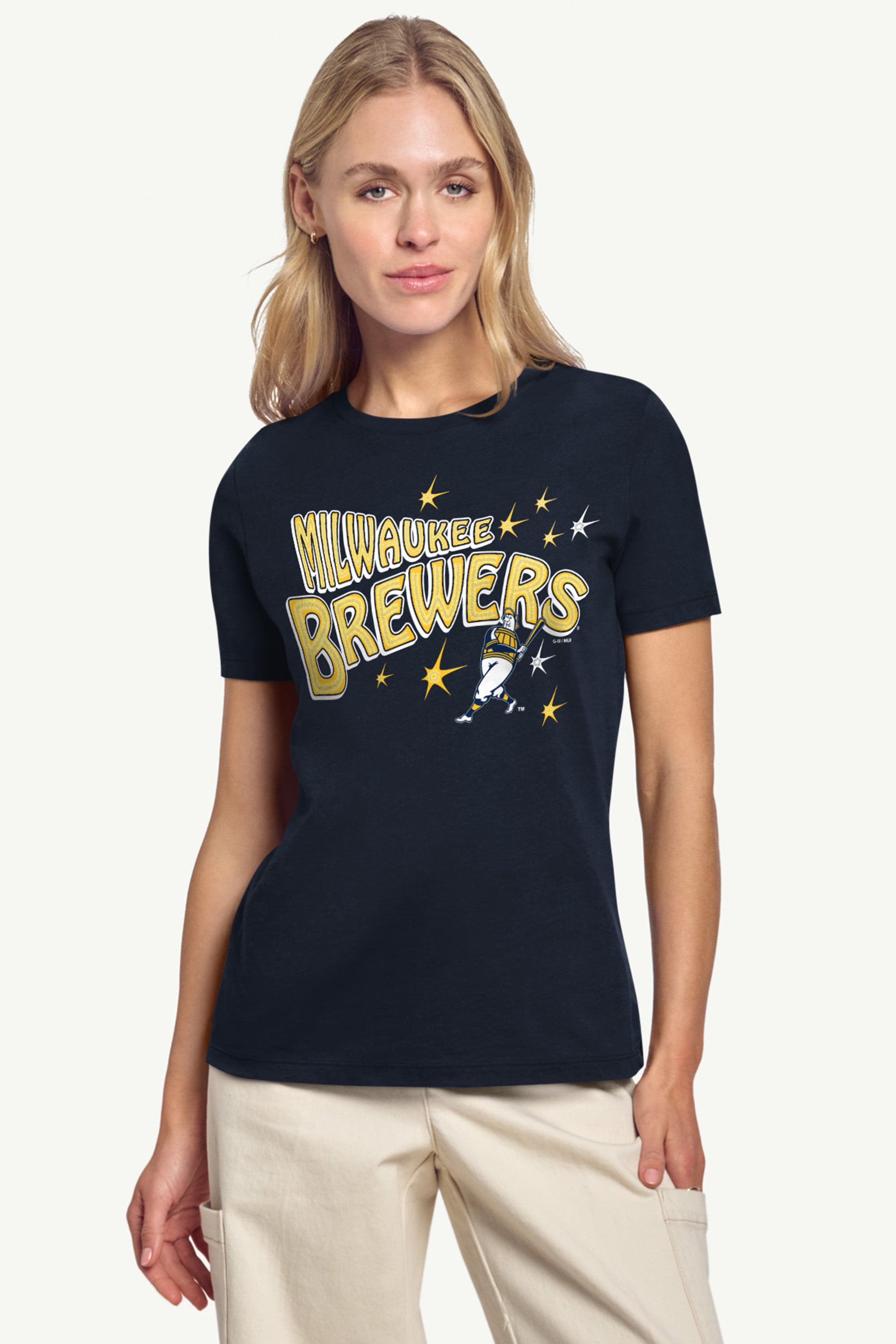 WOMENS MILWAUKEE BREWERS FIREWORKS T SHIRT View 4 | Milwaukee Brewers WOMENS MILWAUKEE BREWERS FIREWORKS T SHIRT View 4 | Milwaukee Brewers
