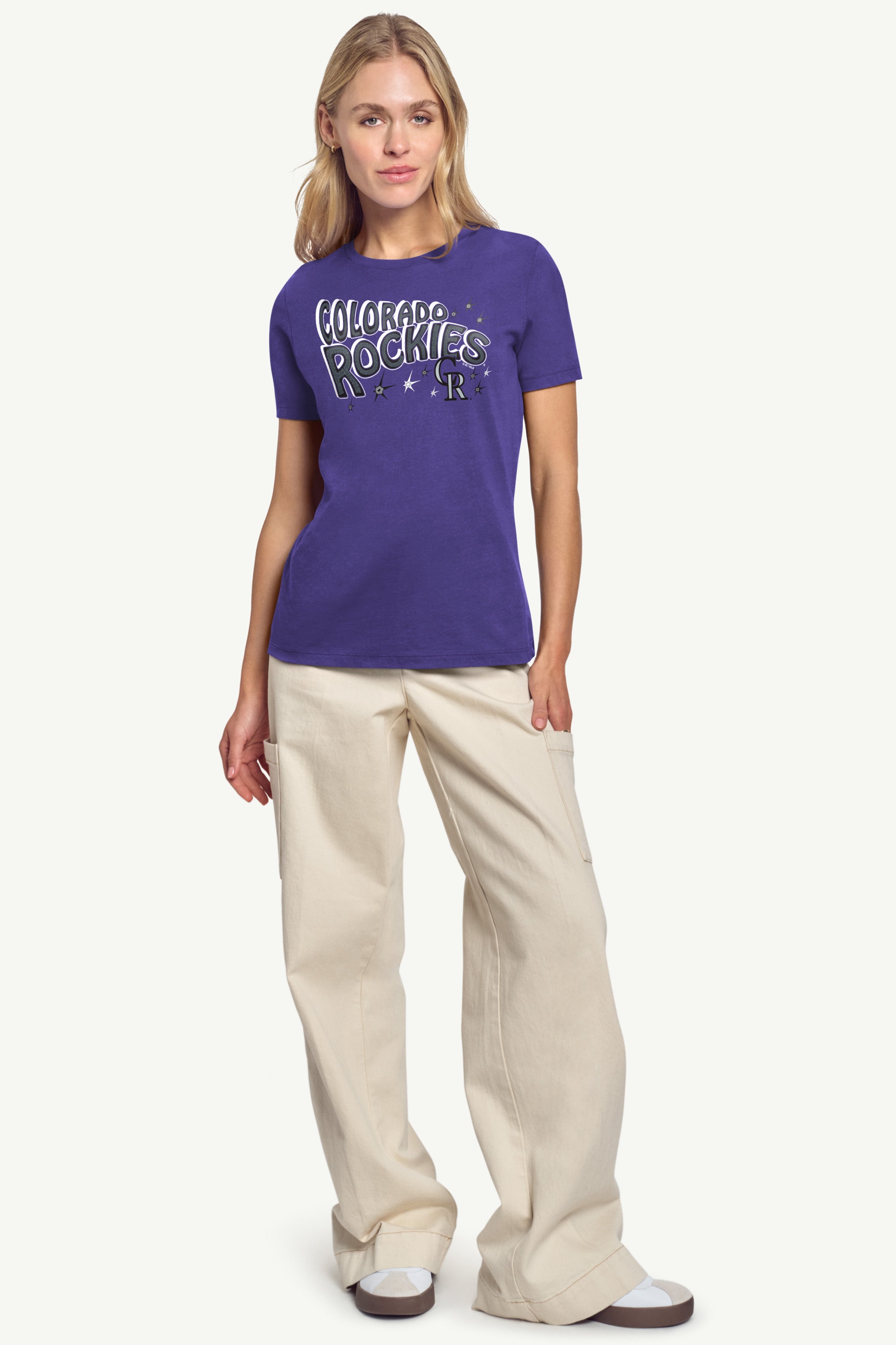 WOMENS COLORADO ROCKIES FIREWORKS T SHIRT View 4 | MLB WOMENS COLORADO ROCKIES FIREWORKS T SHIRT View 4 | MLB